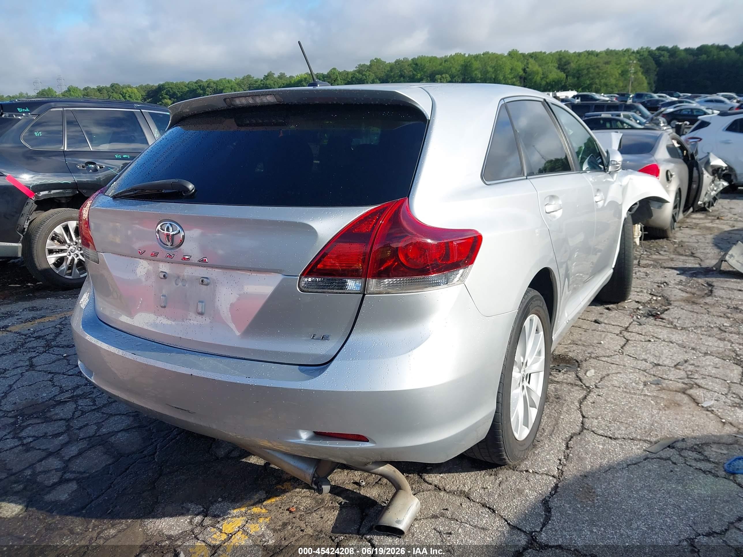 2013 Toyota Venza Le Silver vin: 4T3ZA3BB4DU079162