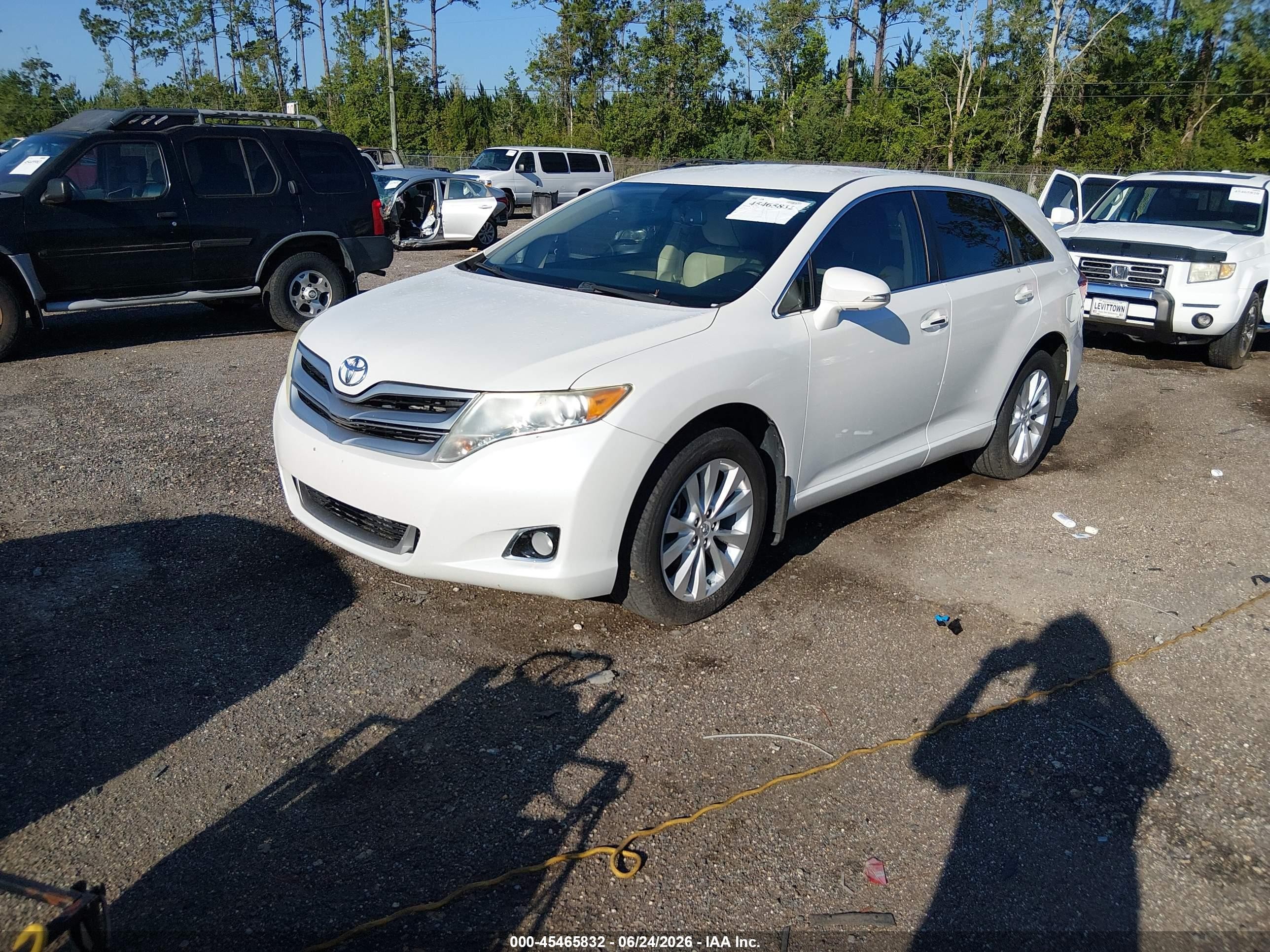 2014 Toyota Venza Le White vin: 4T3ZA3BB4EU089188