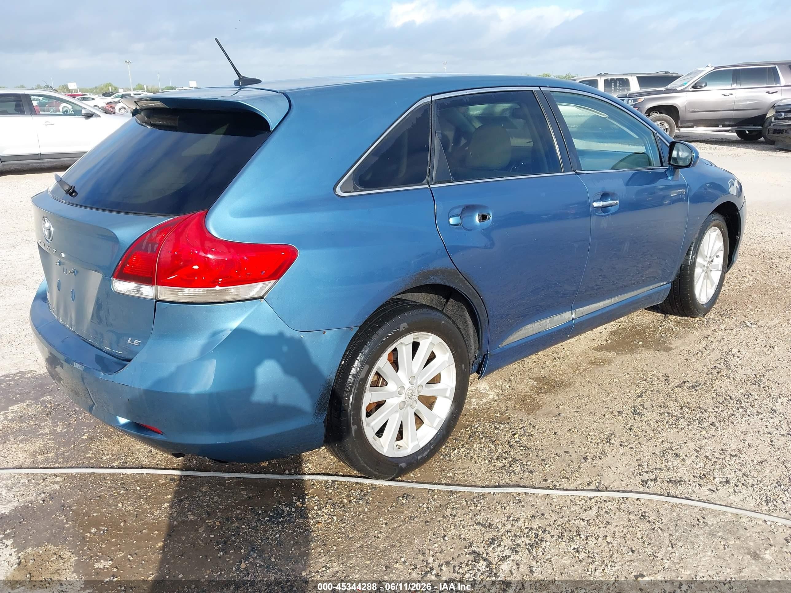 2011 Toyota Venza   Light Blue vin: 4T3ZA3BB5BU050346