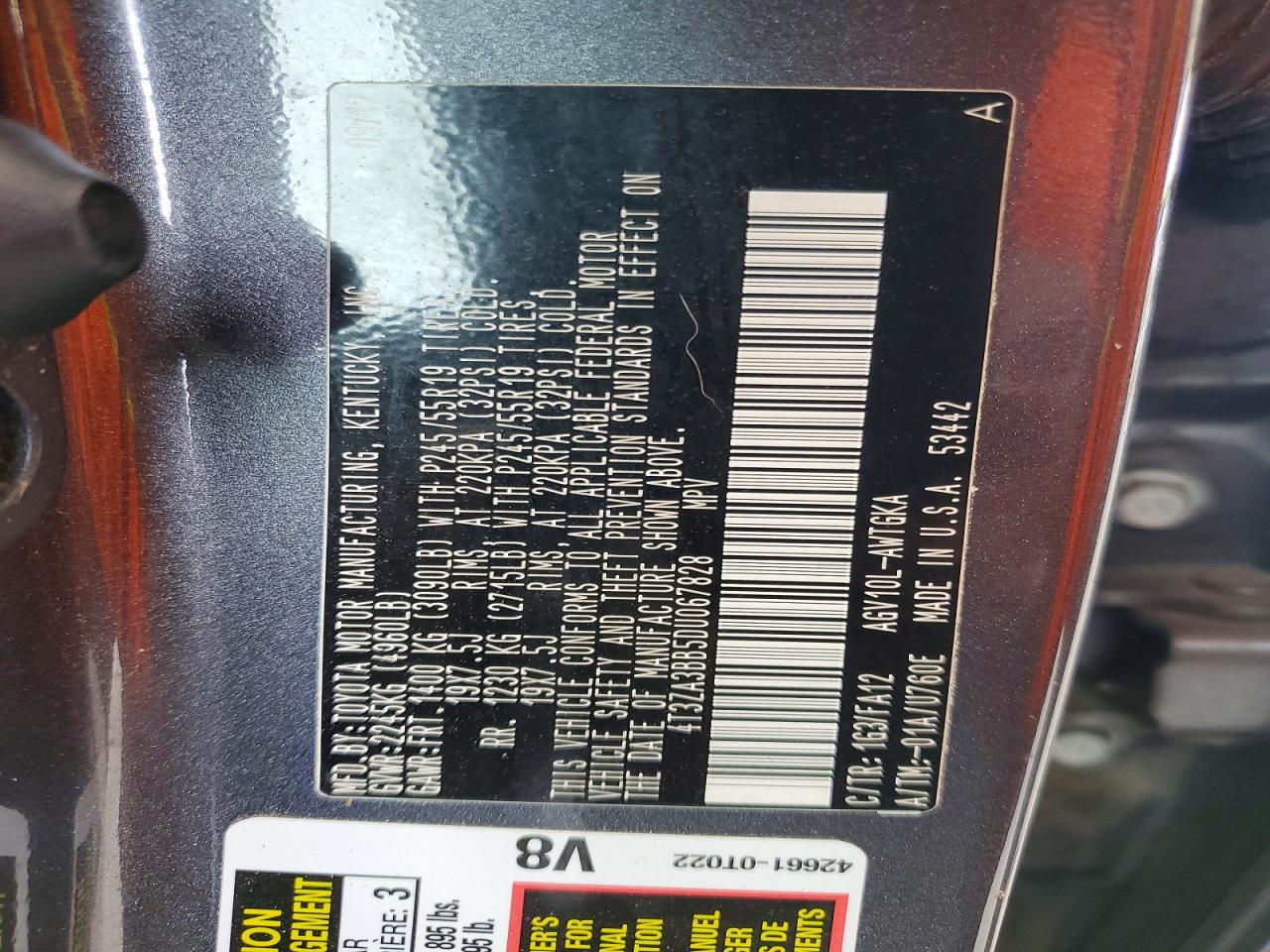 2013 Toyota Venza Le Gray vin: 4T3ZA3BB5DU067828
