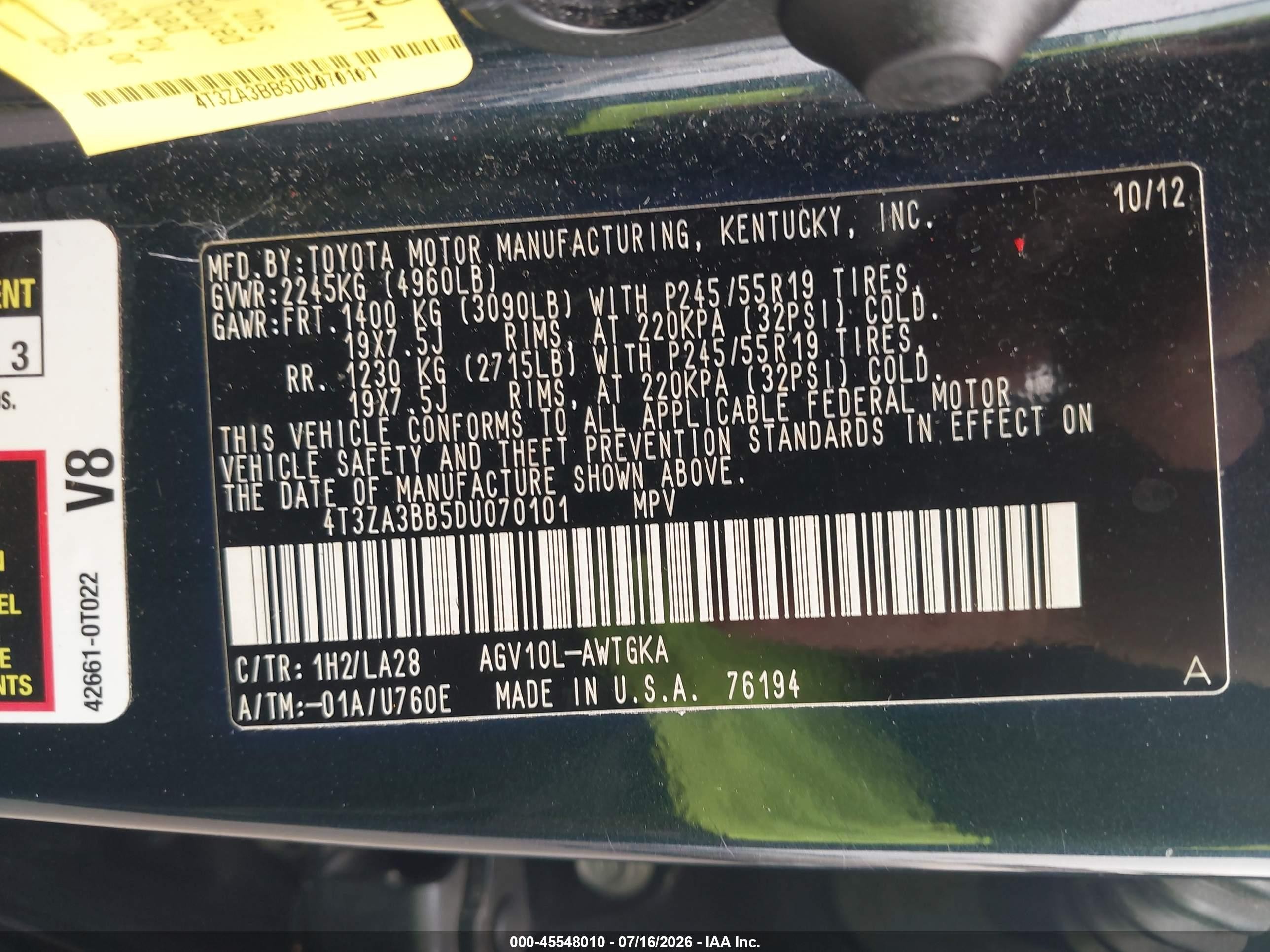 2013 Toyota Venza Xle Gray vin: 4T3ZA3BB5DU070101