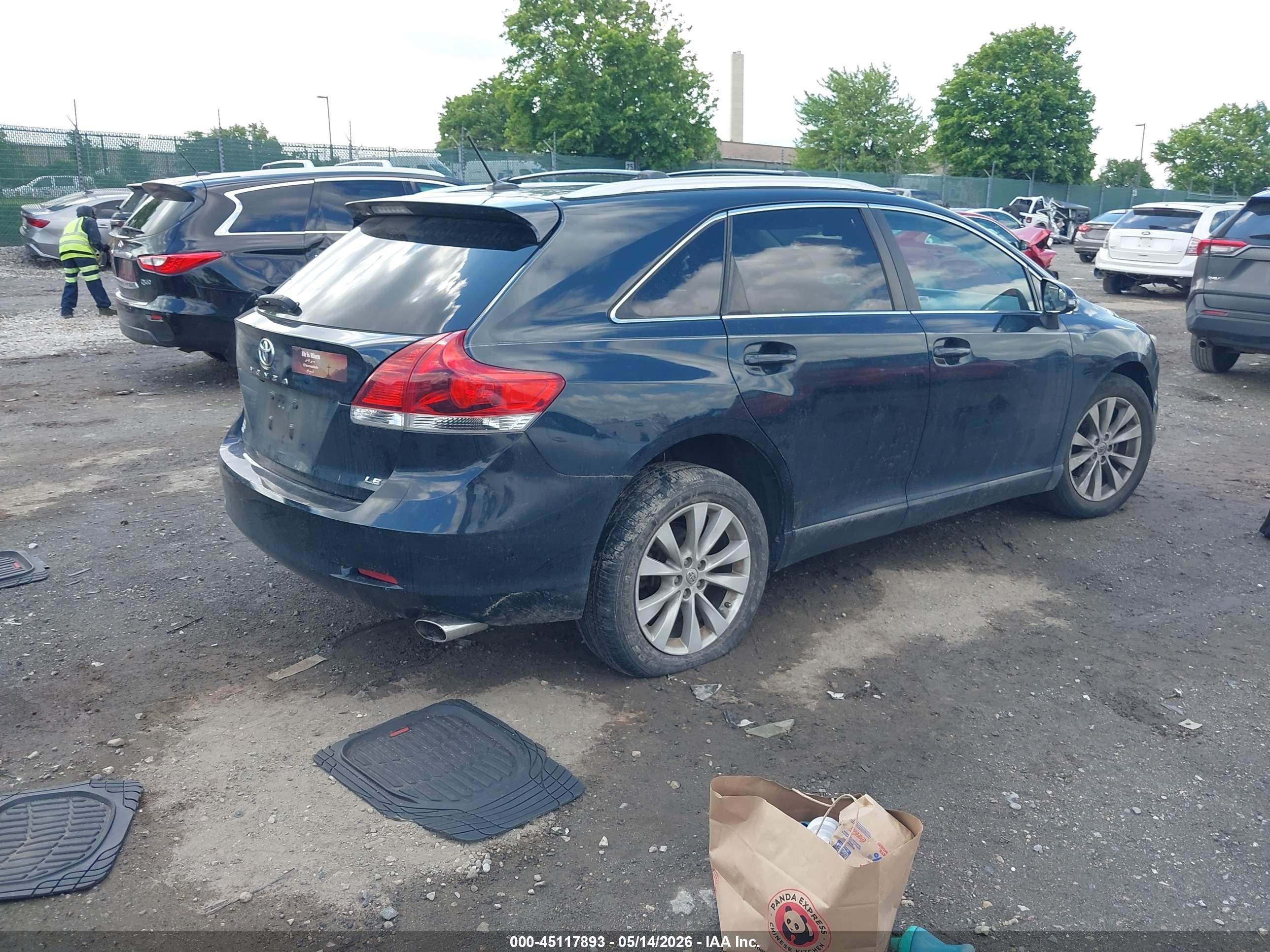 2015 Toyota Venza Le Dark Blue vin: 4T3ZA3BB5FU093090