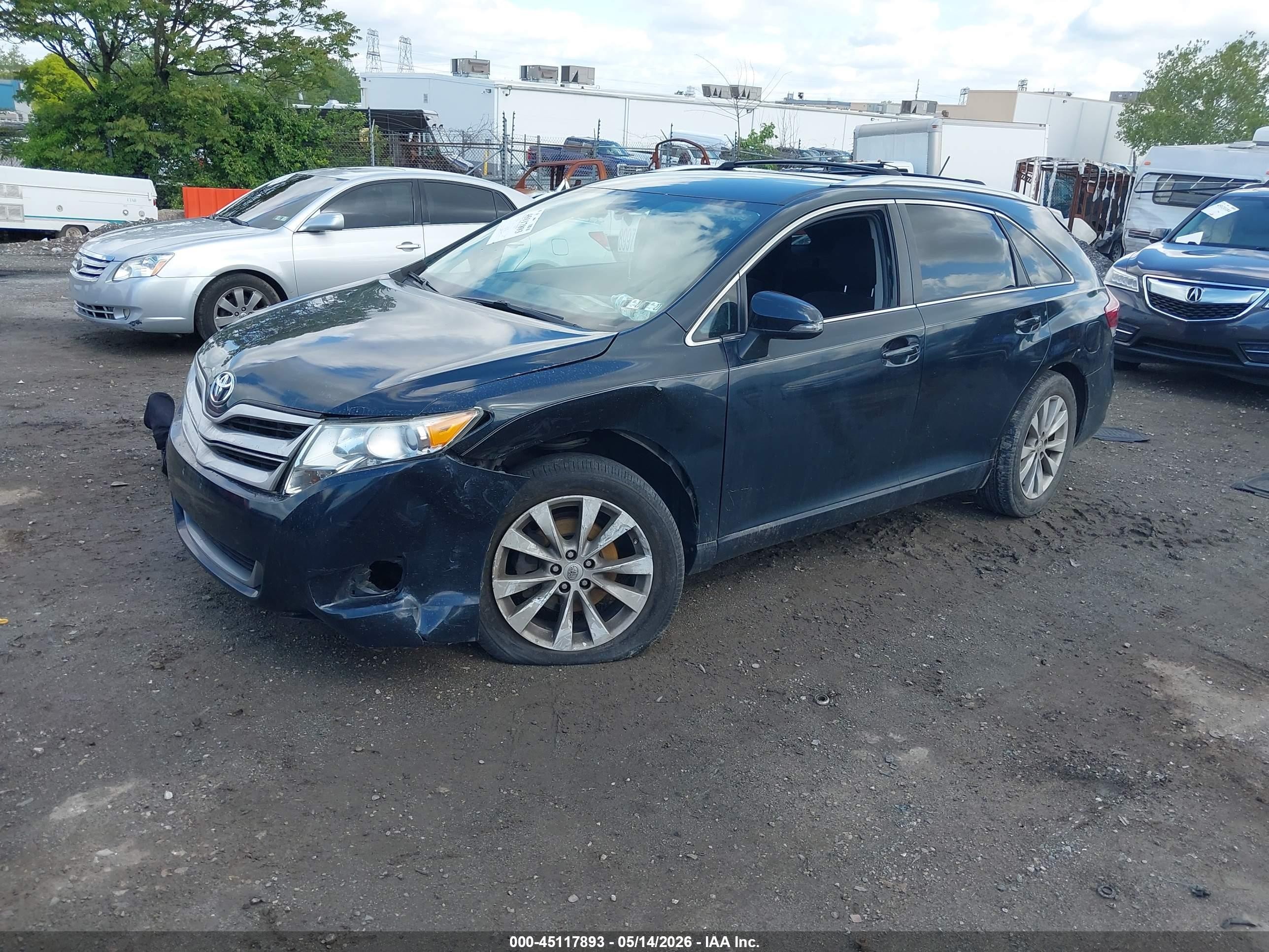 2015 Toyota Venza Le Dark Blue vin: 4T3ZA3BB5FU093090