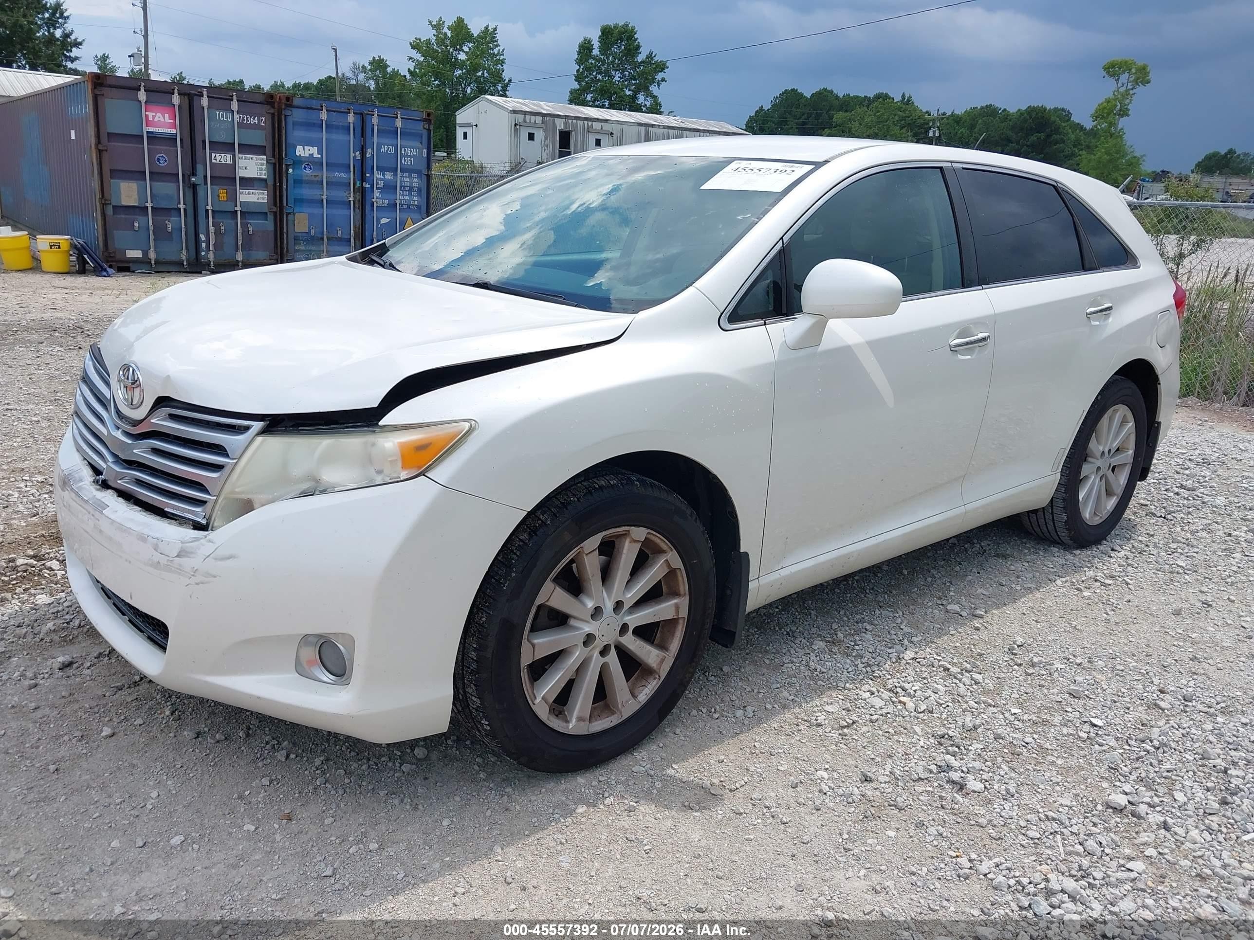 2011 Toyota Venza   White vin: 4T3ZA3BB6BU052526