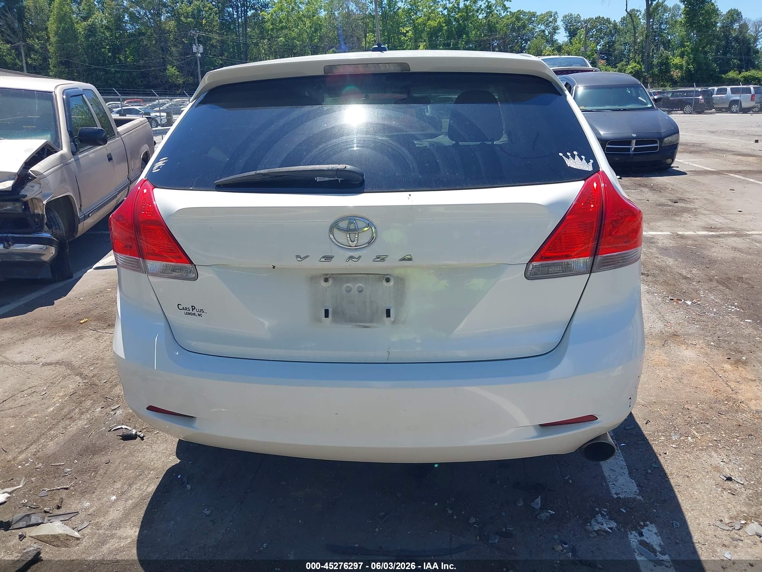 2011 Toyota Venza   White vin: 4T3ZA3BB6BU054535