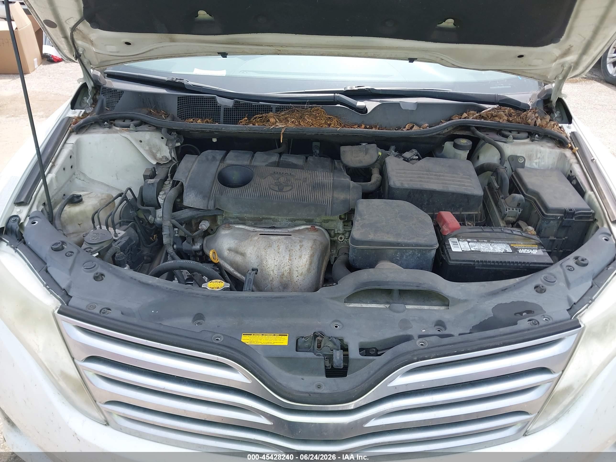 2012 Toyota Venza Le White vin: 4T3ZA3BB6CU055573