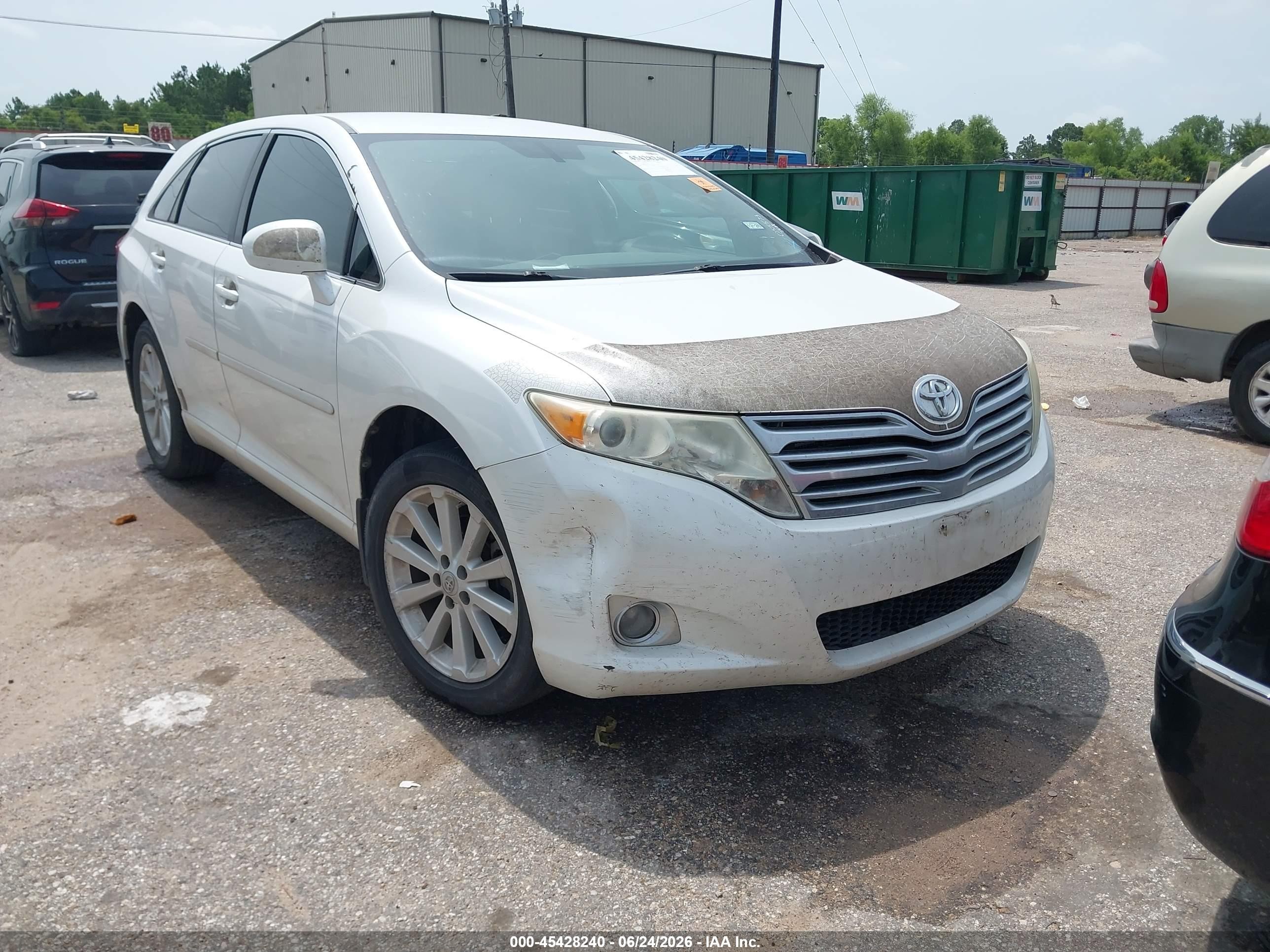 2012 Toyota Venza Le White vin: 4T3ZA3BB6CU055573
