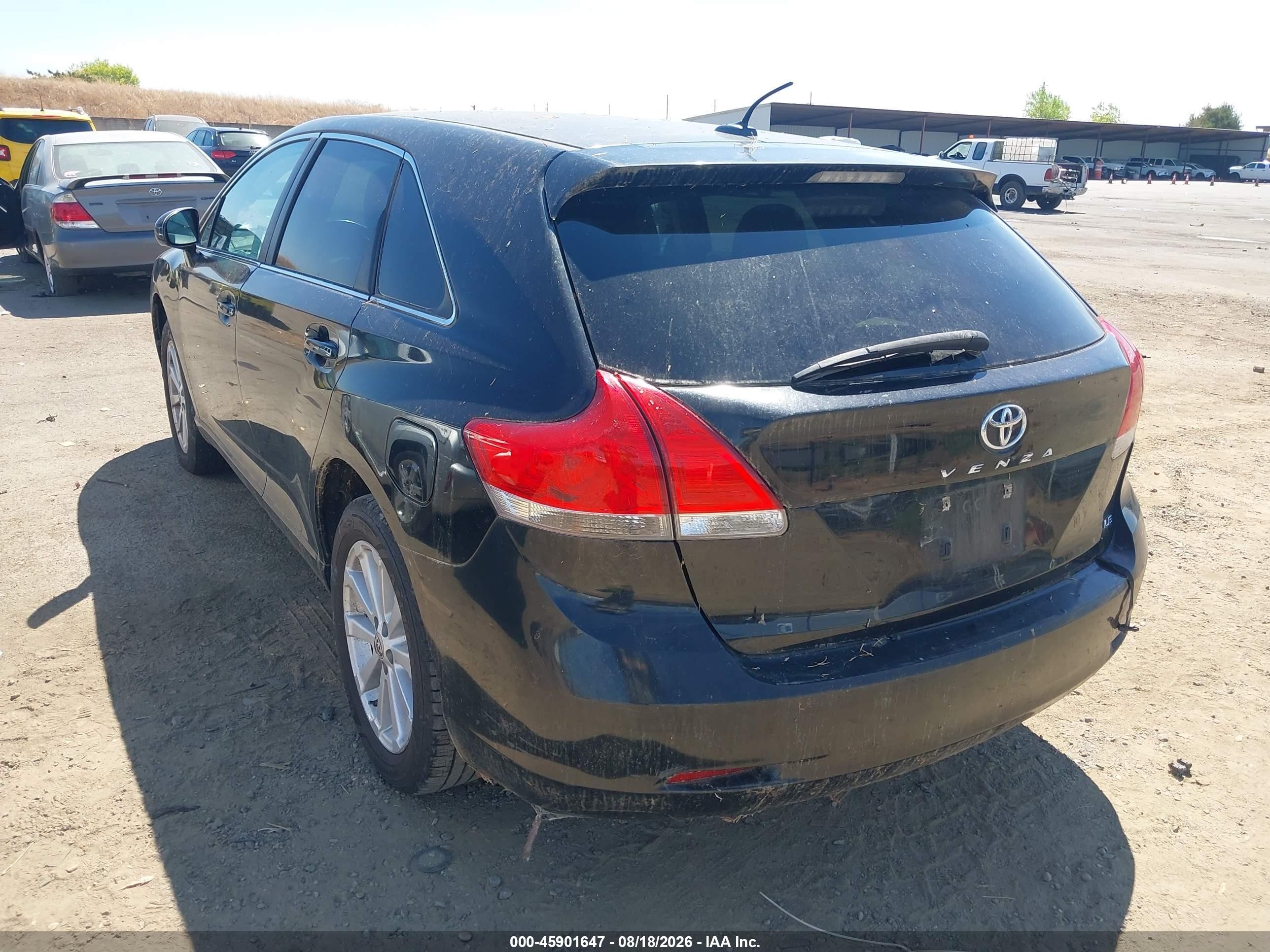 2012 Toyota Venza Le Black vin: 4T3ZA3BB6CU061468