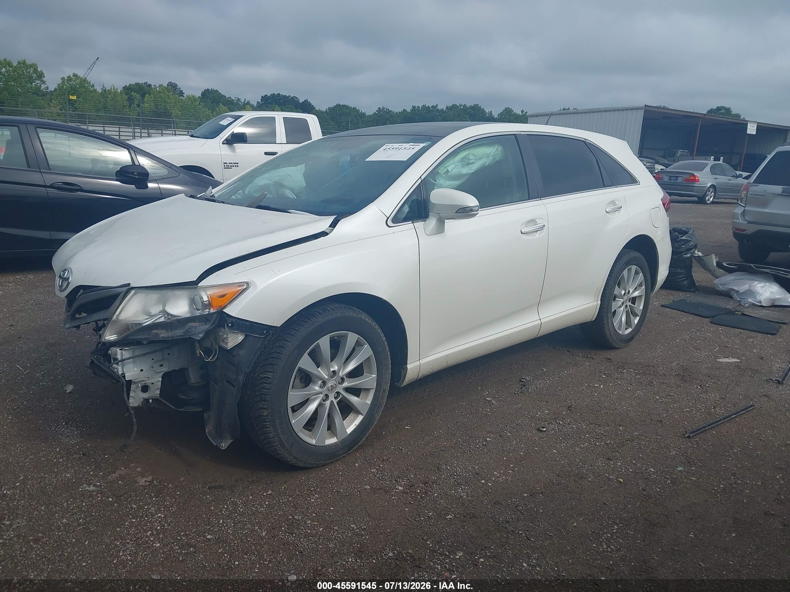 2014 Toyota Venza Xle White vin: 4T3ZA3BB6EU081819