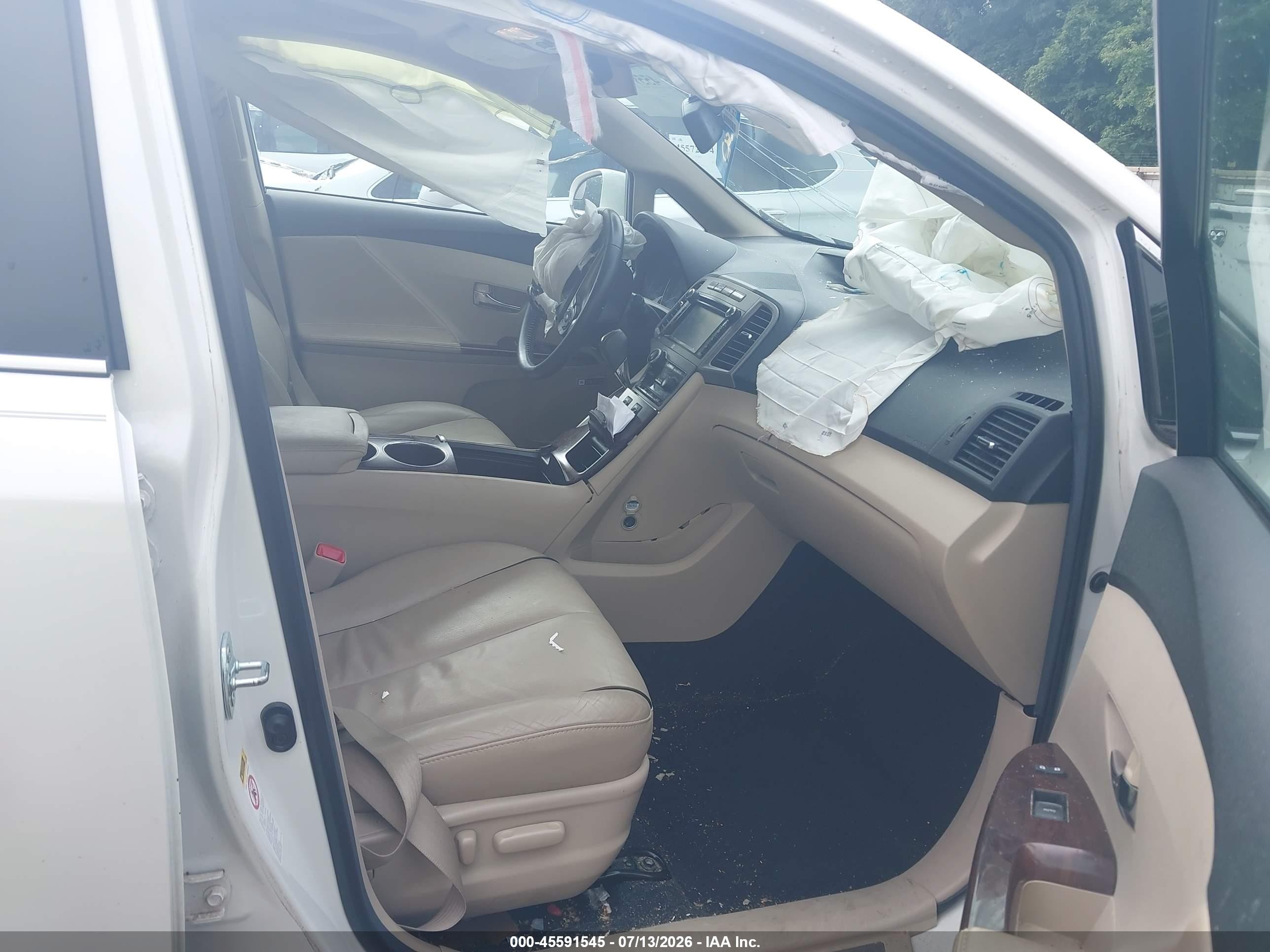 2014 Toyota Venza Xle White vin: 4T3ZA3BB6EU081819