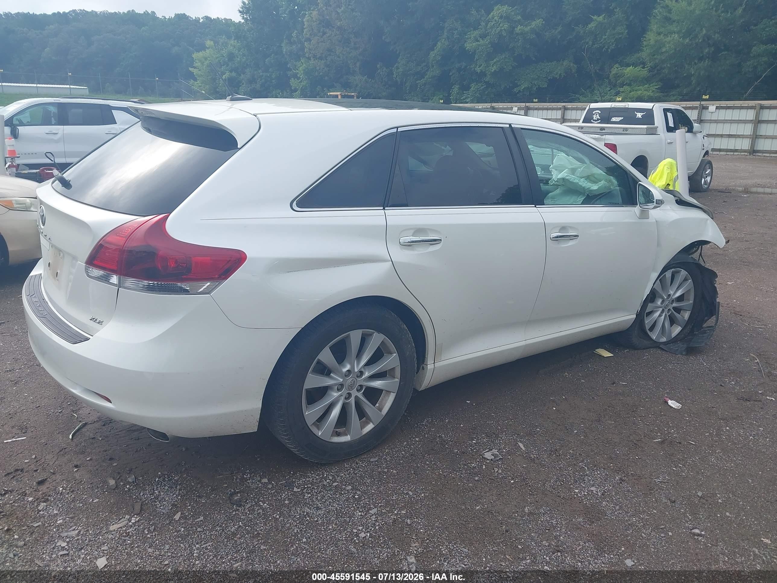 2014 Toyota Venza Xle White vin: 4T3ZA3BB6EU081819