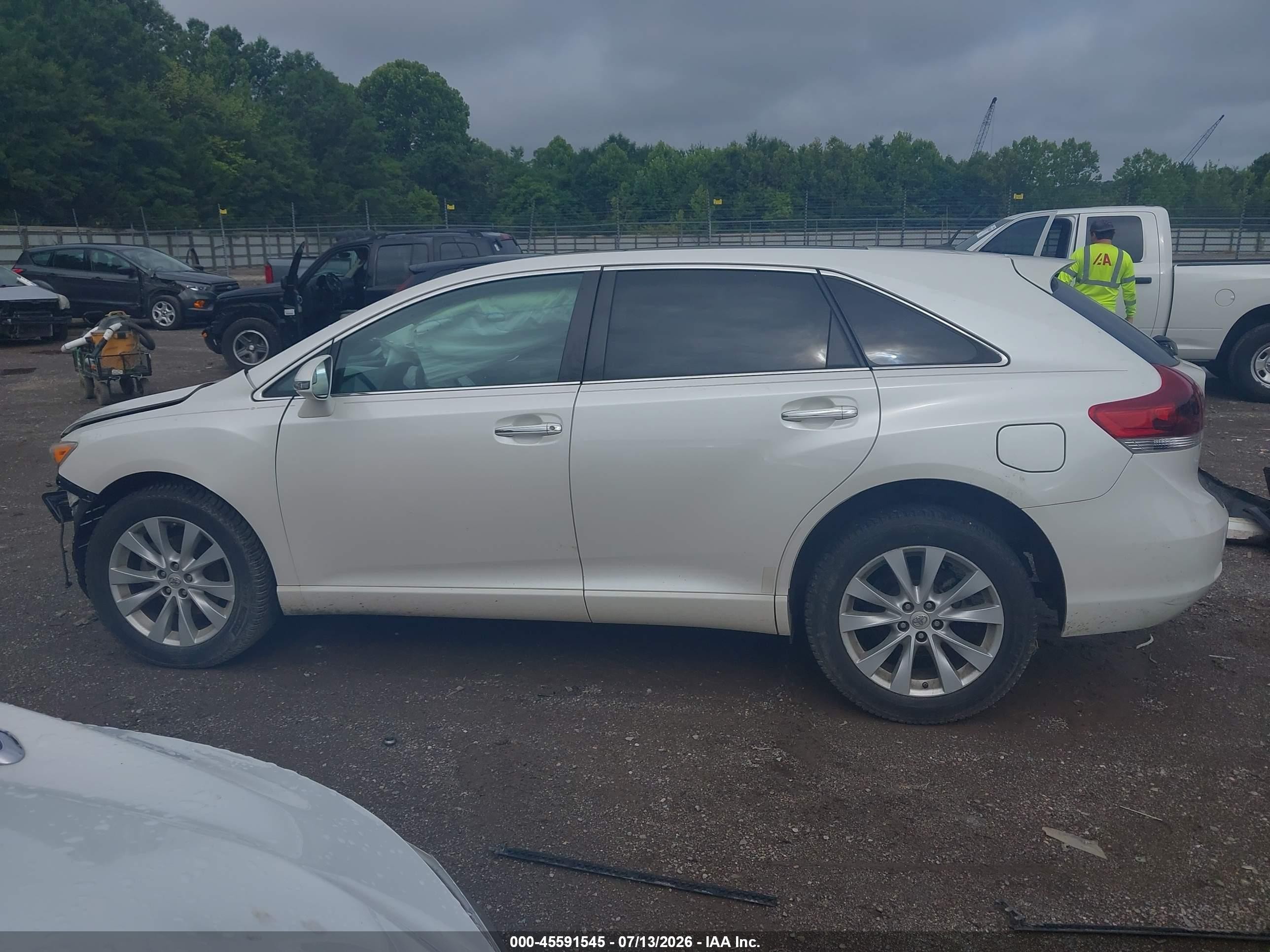 2014 Toyota Venza Xle White vin: 4T3ZA3BB6EU081819