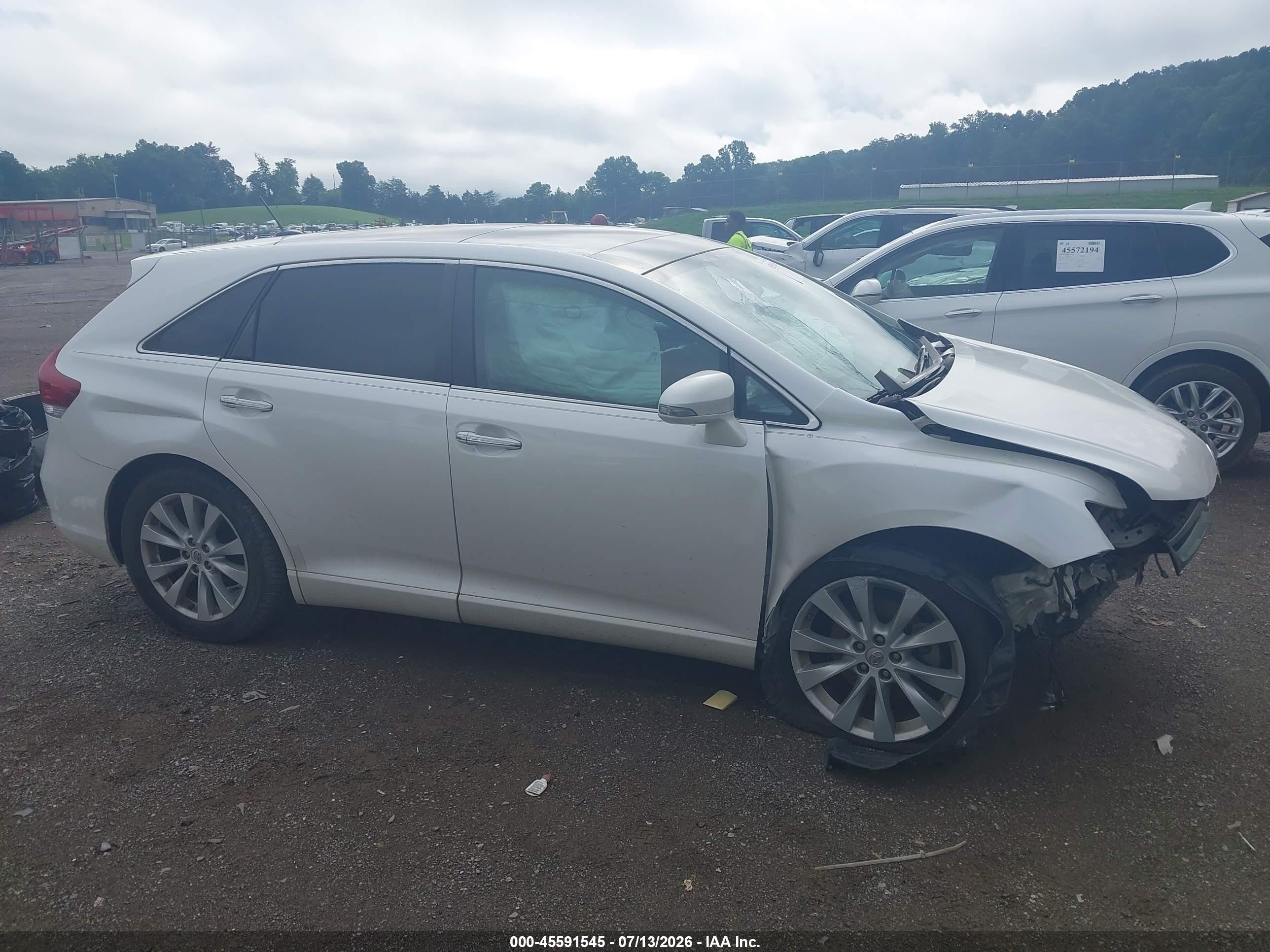 2014 Toyota Venza Xle White vin: 4T3ZA3BB6EU081819