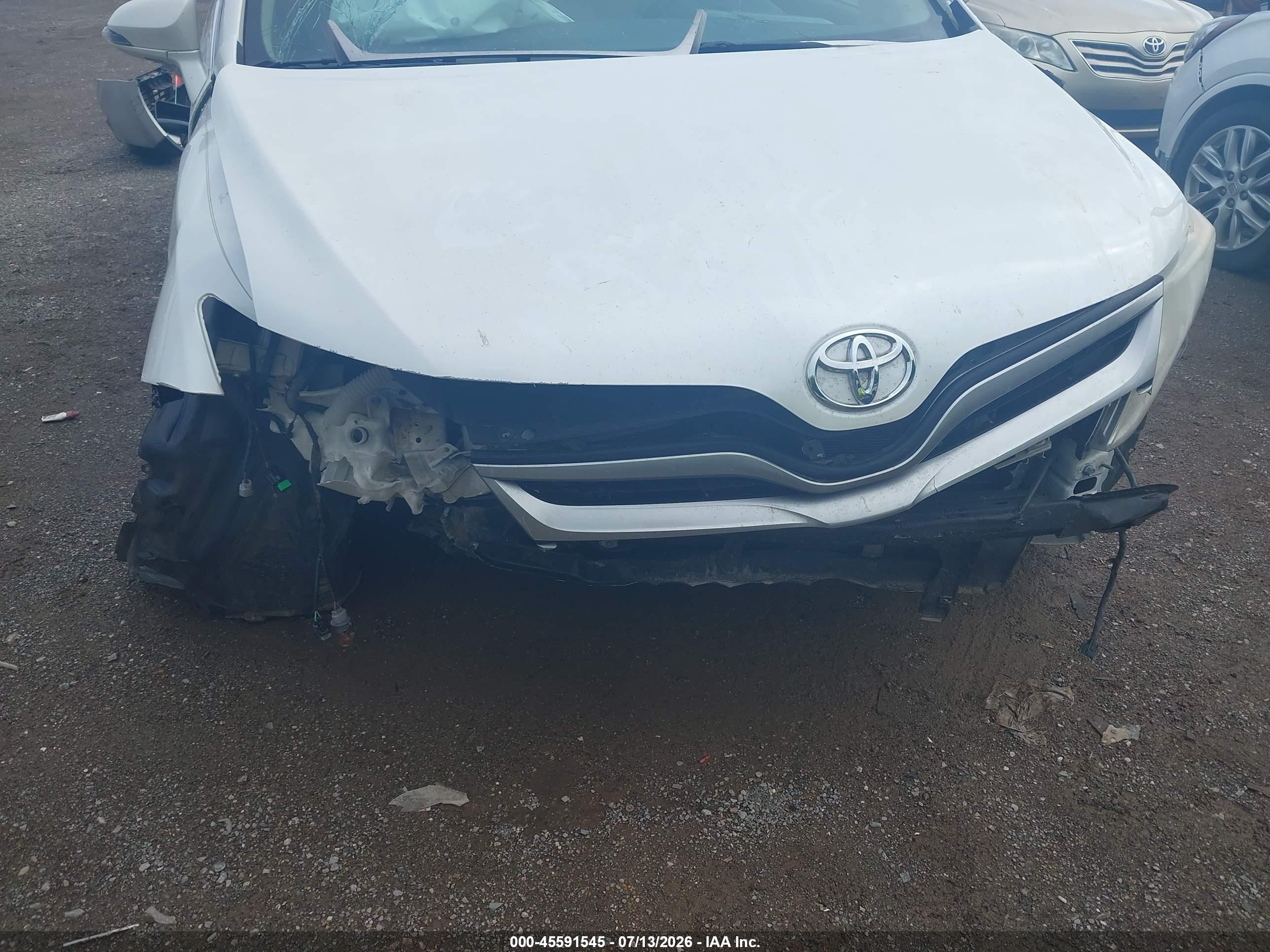 2014 Toyota Venza Xle White vin: 4T3ZA3BB6EU081819
