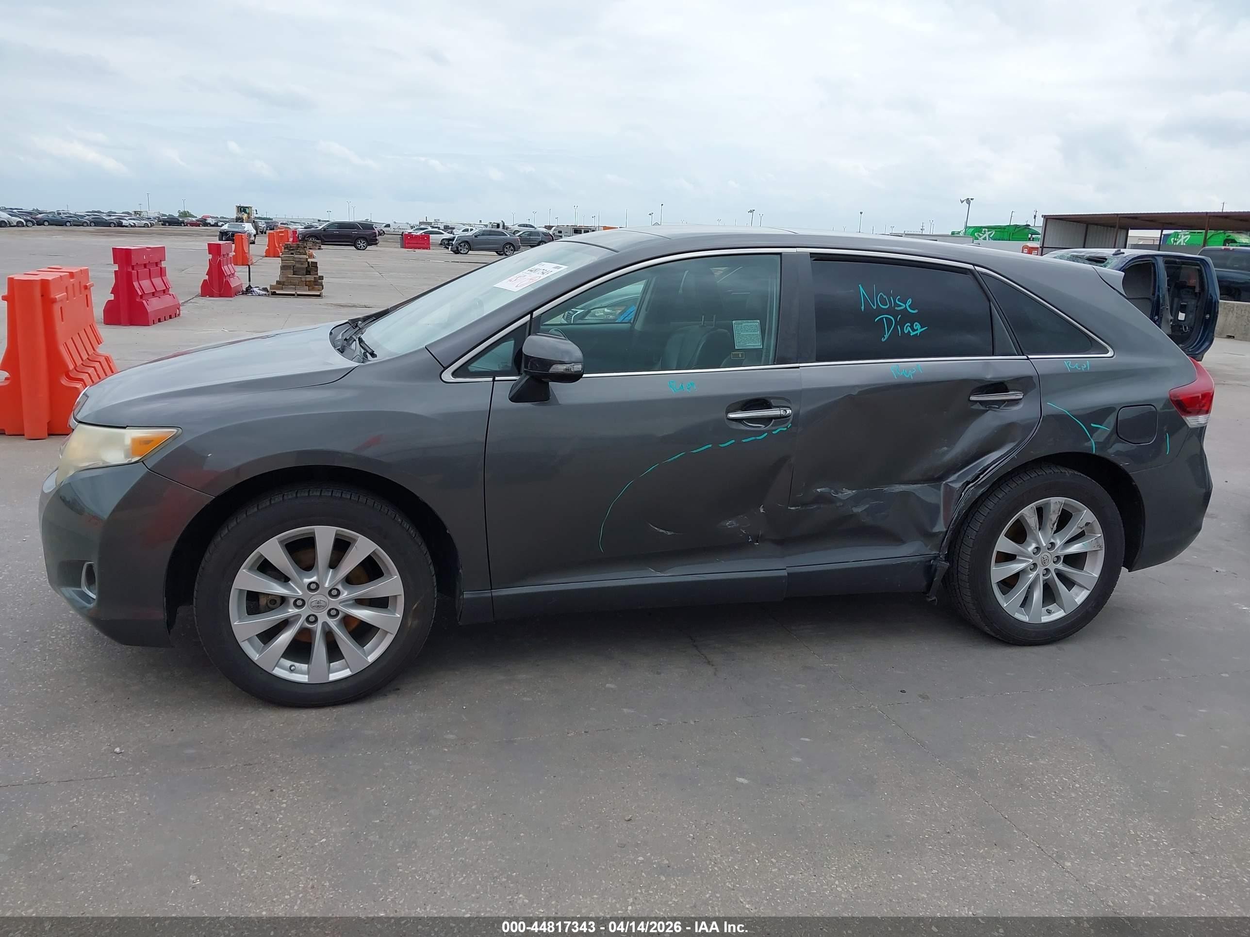 2013 Toyota Venza Xle Gray vin: 4T3ZA3BB7DU073470