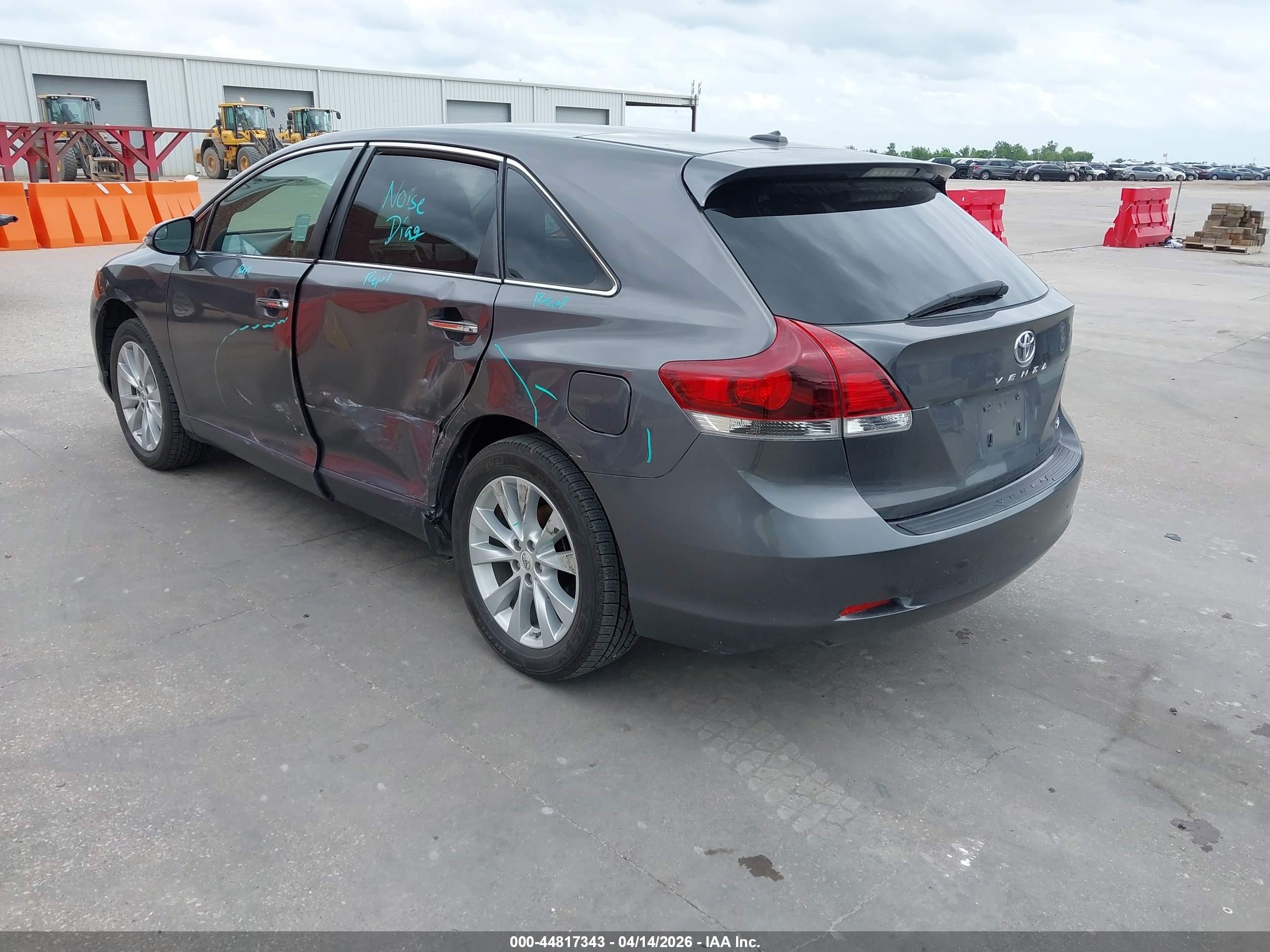 2013 Toyota Venza Xle Gray vin: 4T3ZA3BB7DU073470