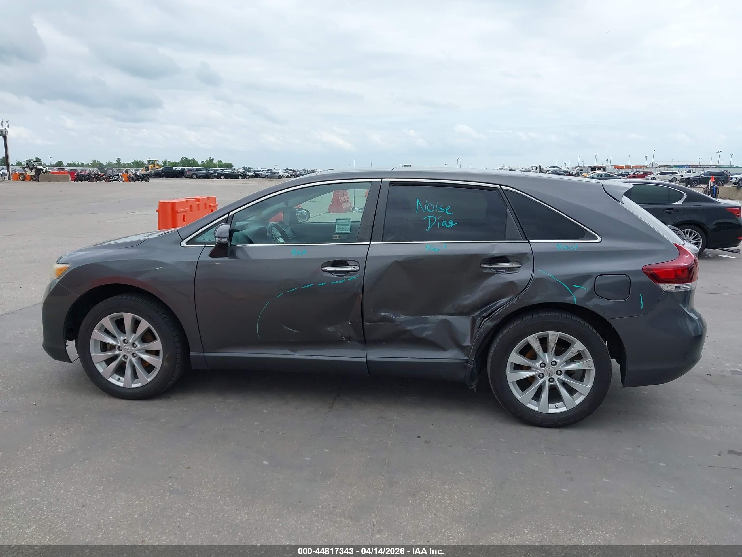 2013 Toyota Venza Xle Gray vin: 4T3ZA3BB7DU073470