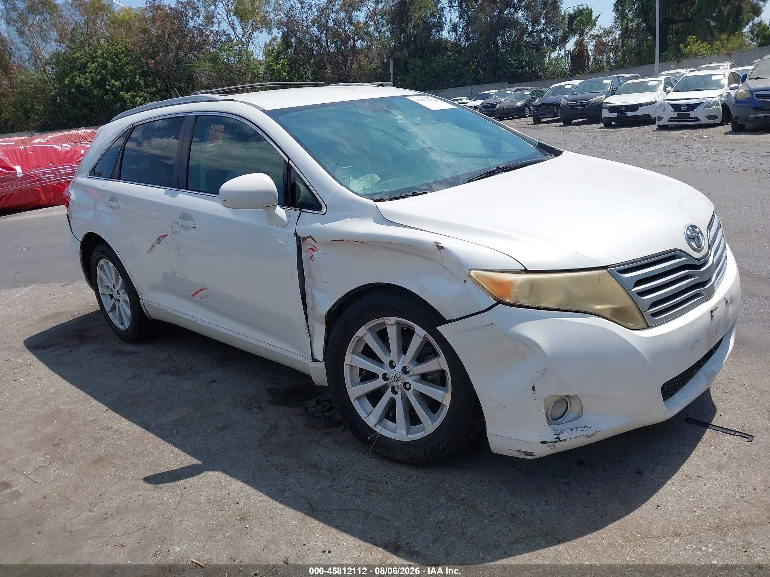 2010 Toyota Venza   White vin: 4T3ZA3BB8AU030249