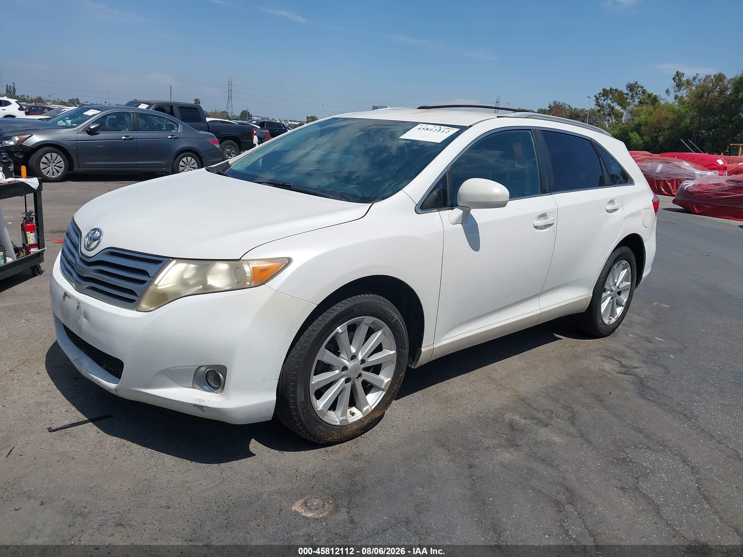 2010 Toyota Venza   White vin: 4T3ZA3BB8AU030249