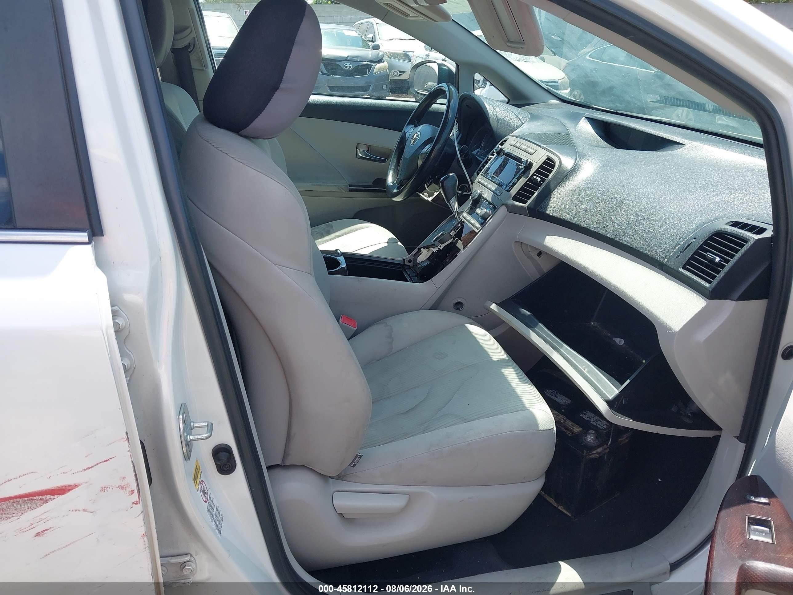 2010 Toyota Venza   White vin: 4T3ZA3BB8AU030249