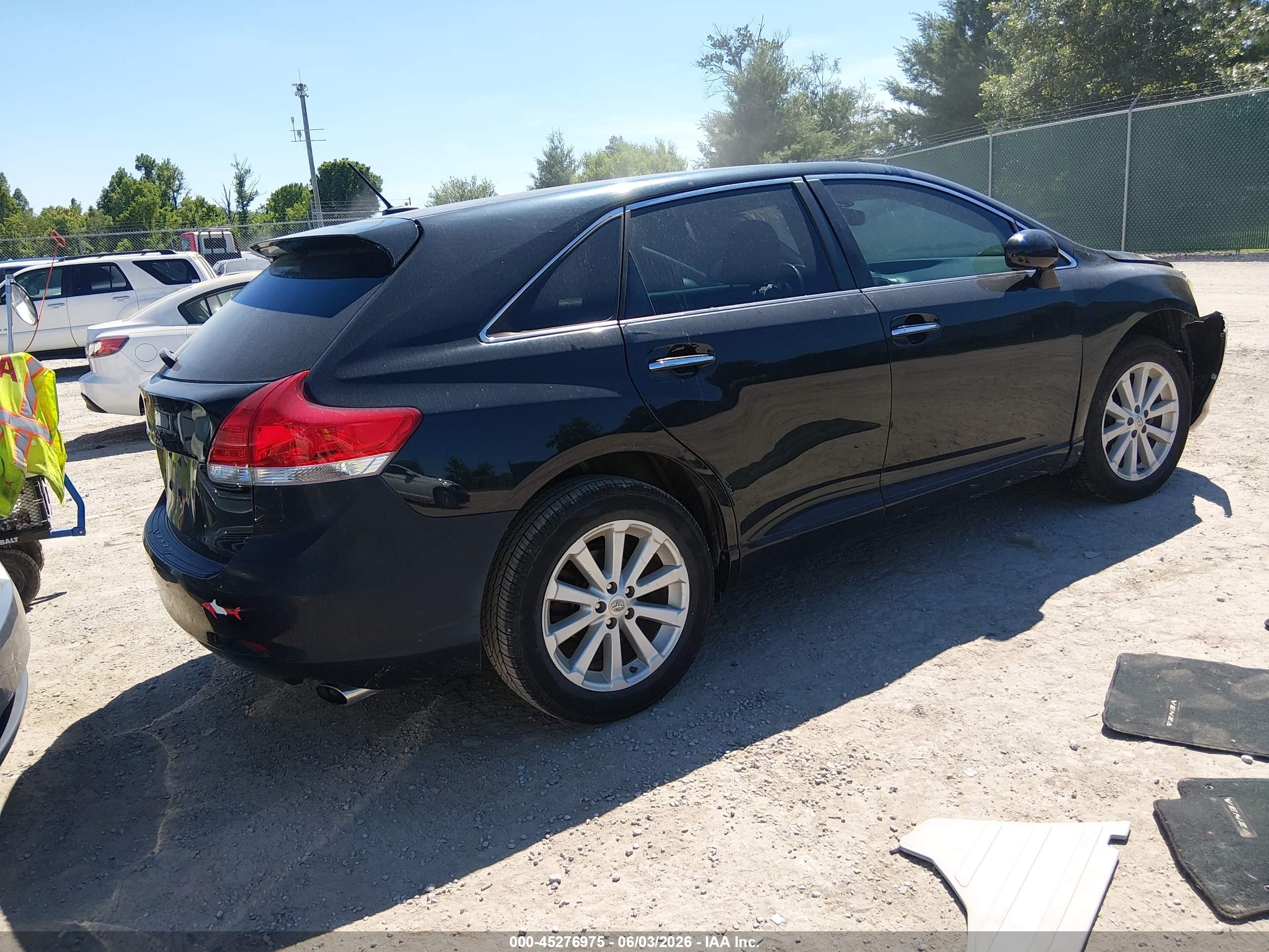 2011 Toyota Venza   Black vin: 4T3ZA3BB8BU045092