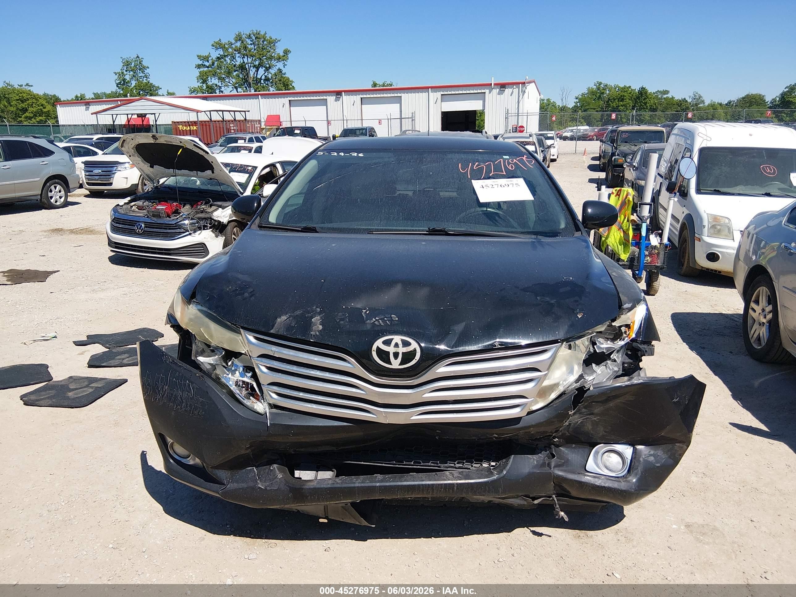 2011 Toyota Venza   Black vin: 4T3ZA3BB8BU045092