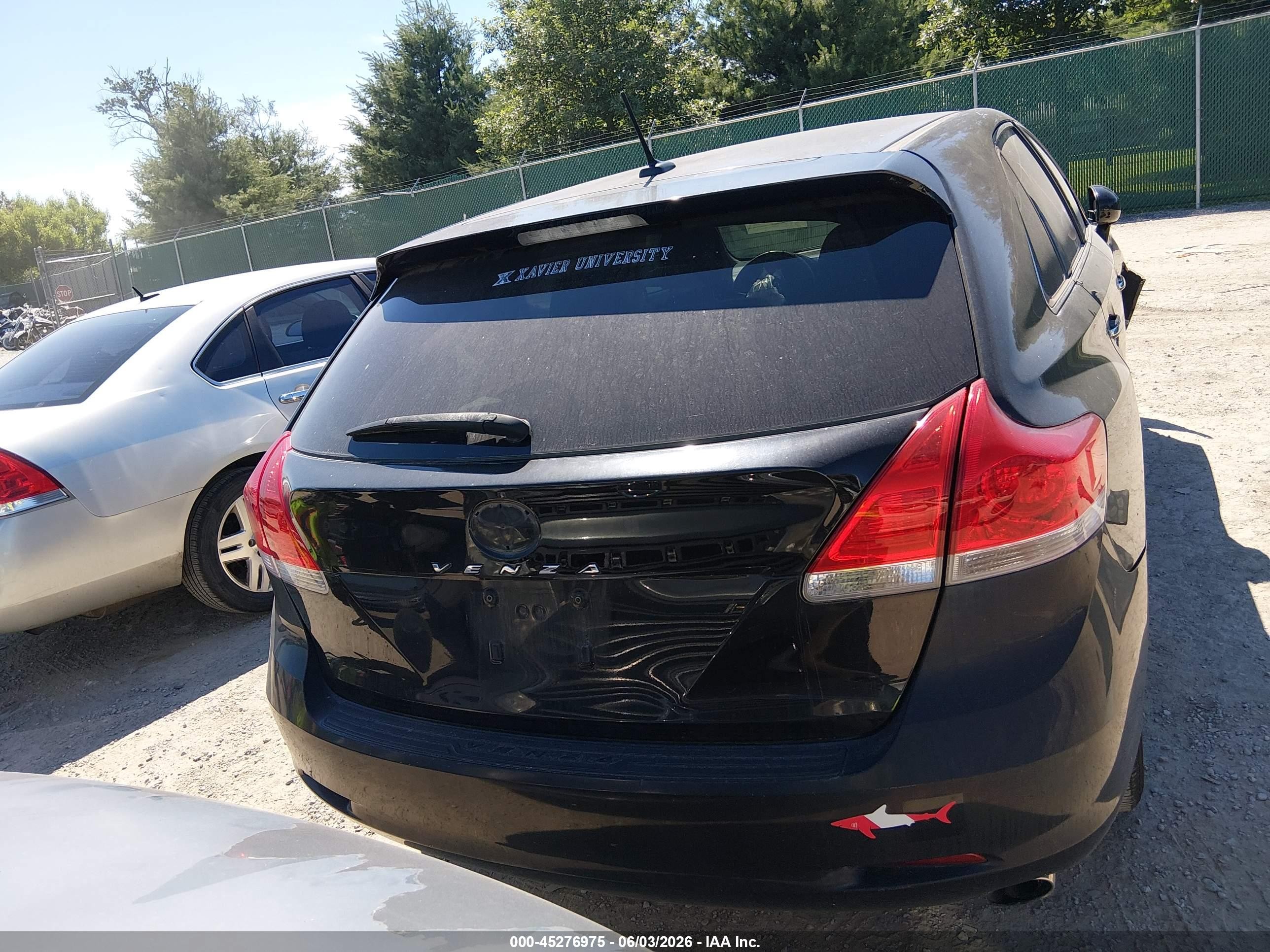 2011 Toyota Venza   Black vin: 4T3ZA3BB8BU045092