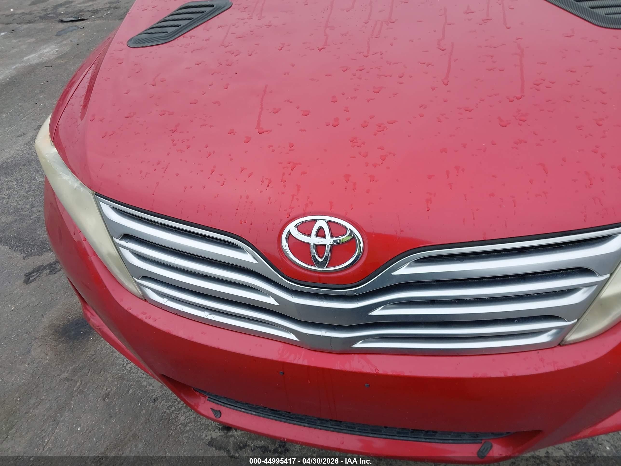 2011 Toyota Venza   Красный vin: 4T3ZA3BB8BU046615