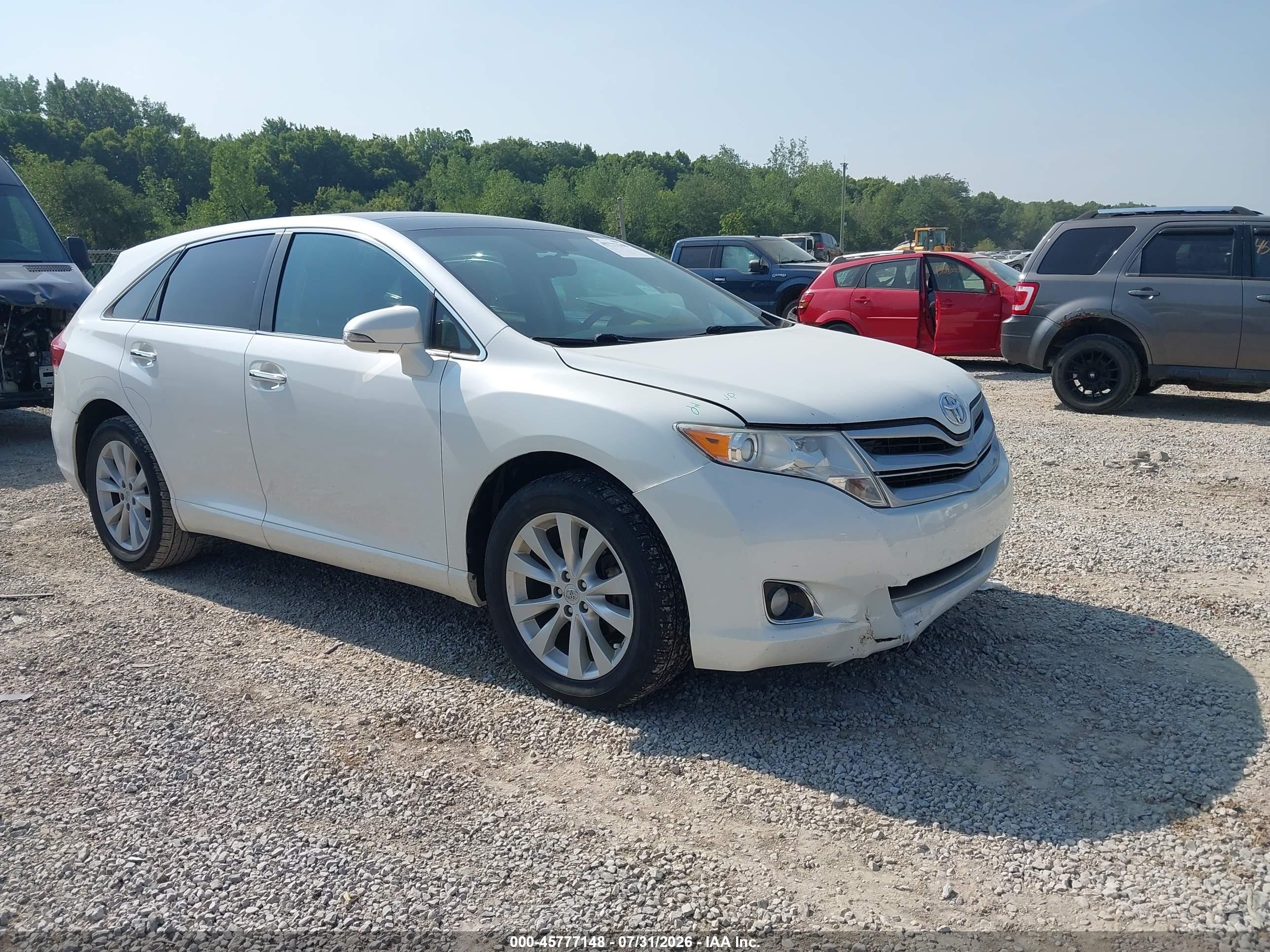 2013 Toyota Venza Xle White vin: 4T3ZA3BB8DU064826