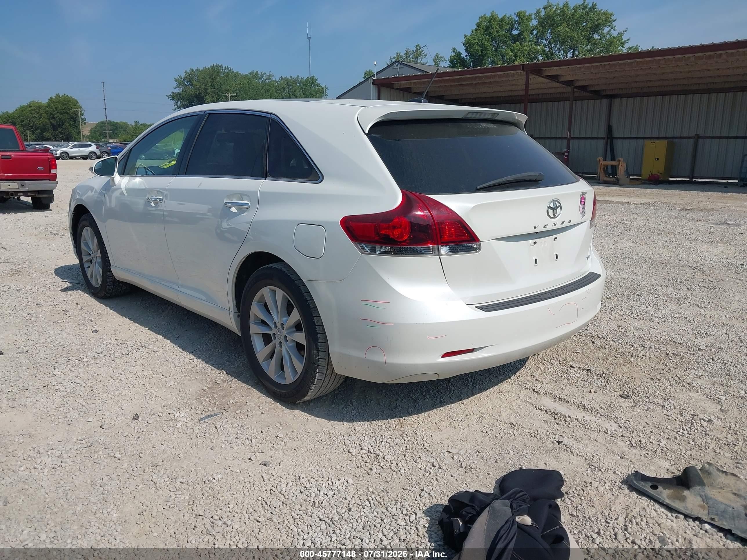 2013 Toyota Venza Xle White vin: 4T3ZA3BB8DU064826