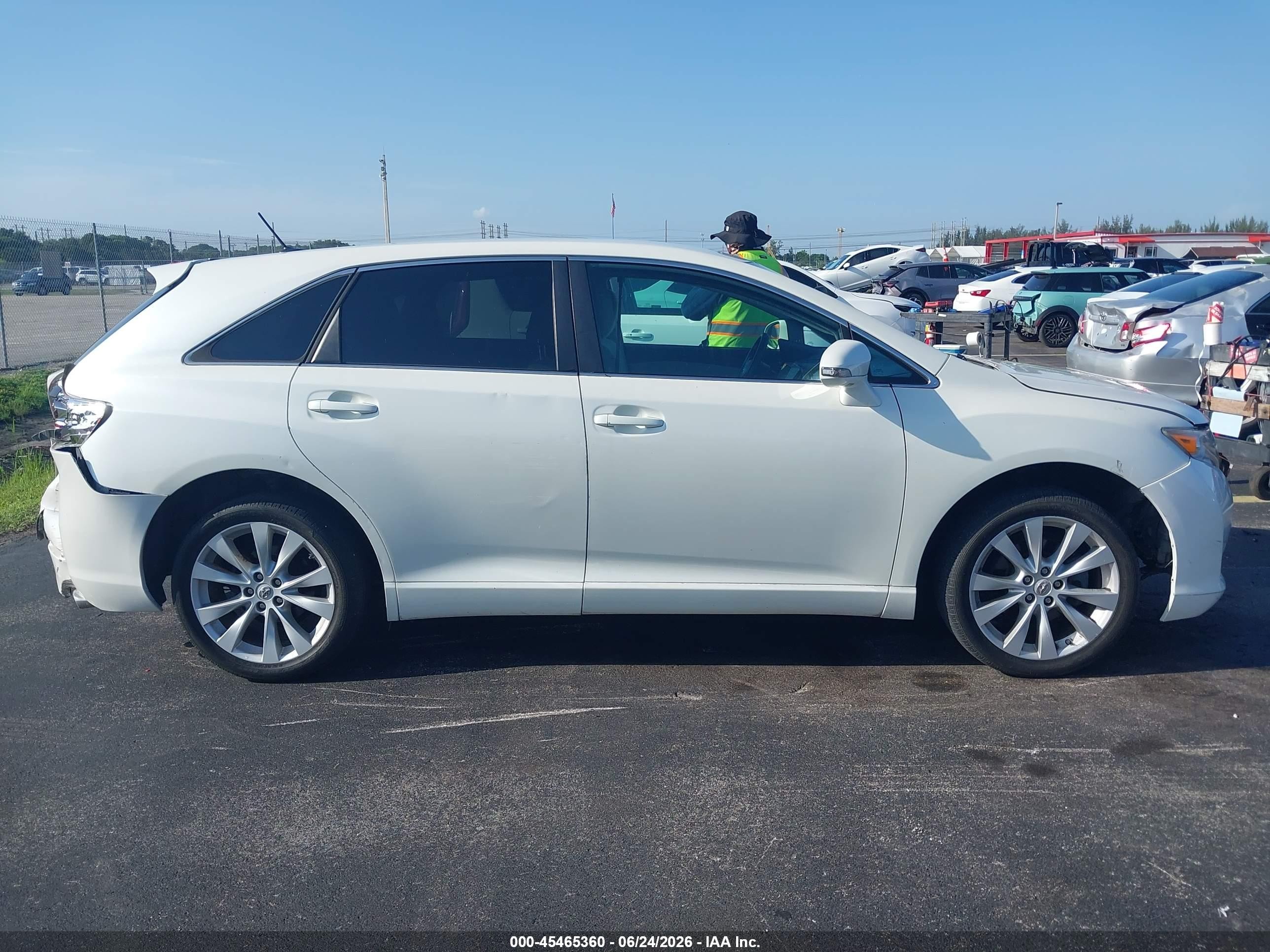 2013 Toyota Venza Le White vin: 4T3ZA3BB8DU065670