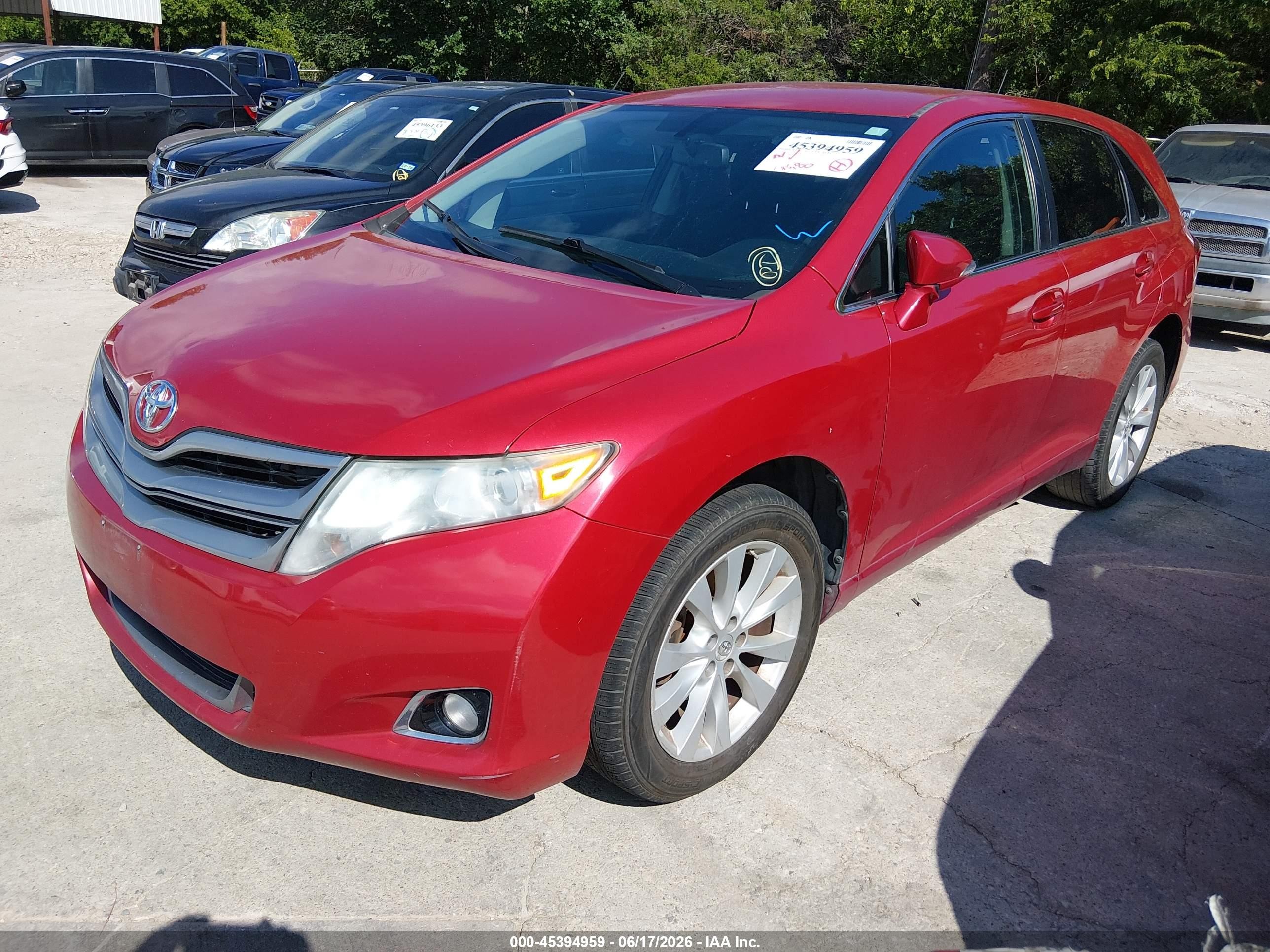 2013 Toyota Venza Le Red vin: 4T3ZA3BB8DU066379