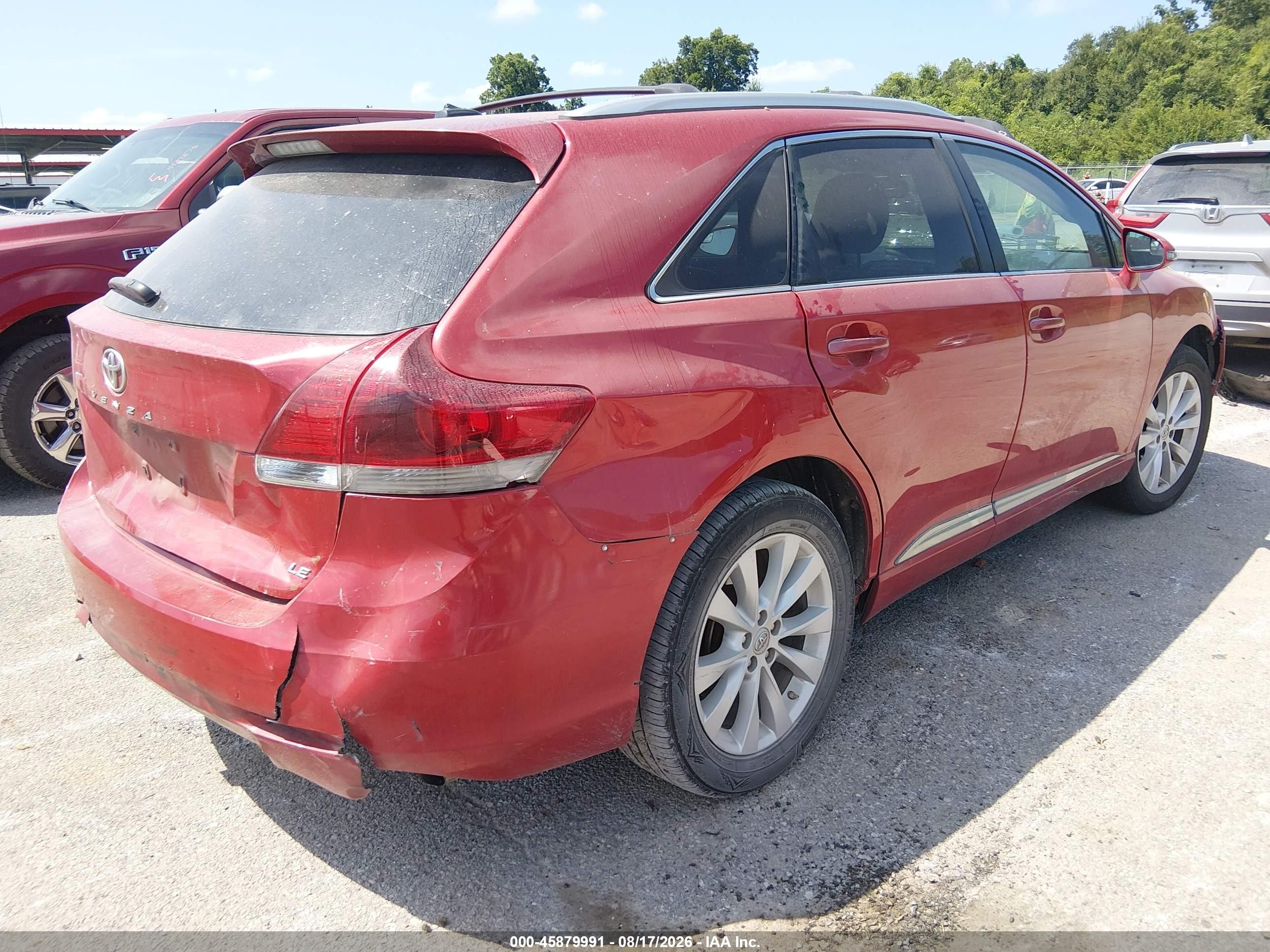 2013 Toyota Venza Le Red vin: 4T3ZA3BB8DU070139