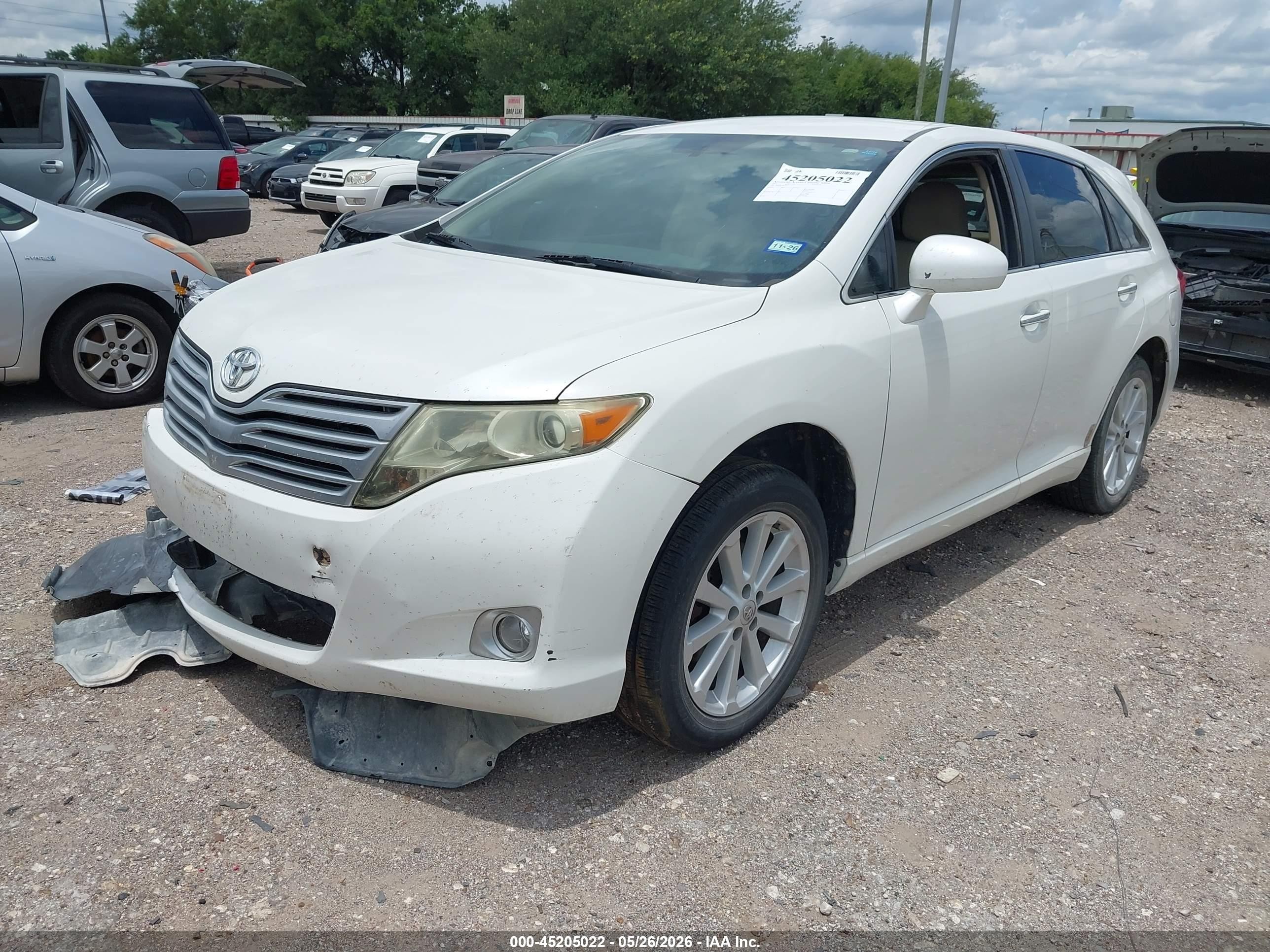 2011 Toyota Venza White vin: 4T3ZA3BB9BU039883