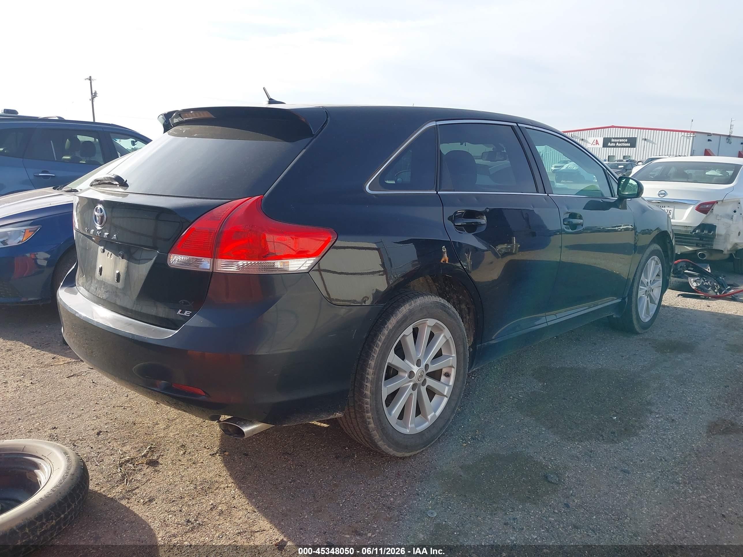 2012 Toyota Venza Le Black vin: 4T3ZA3BB9CU057883