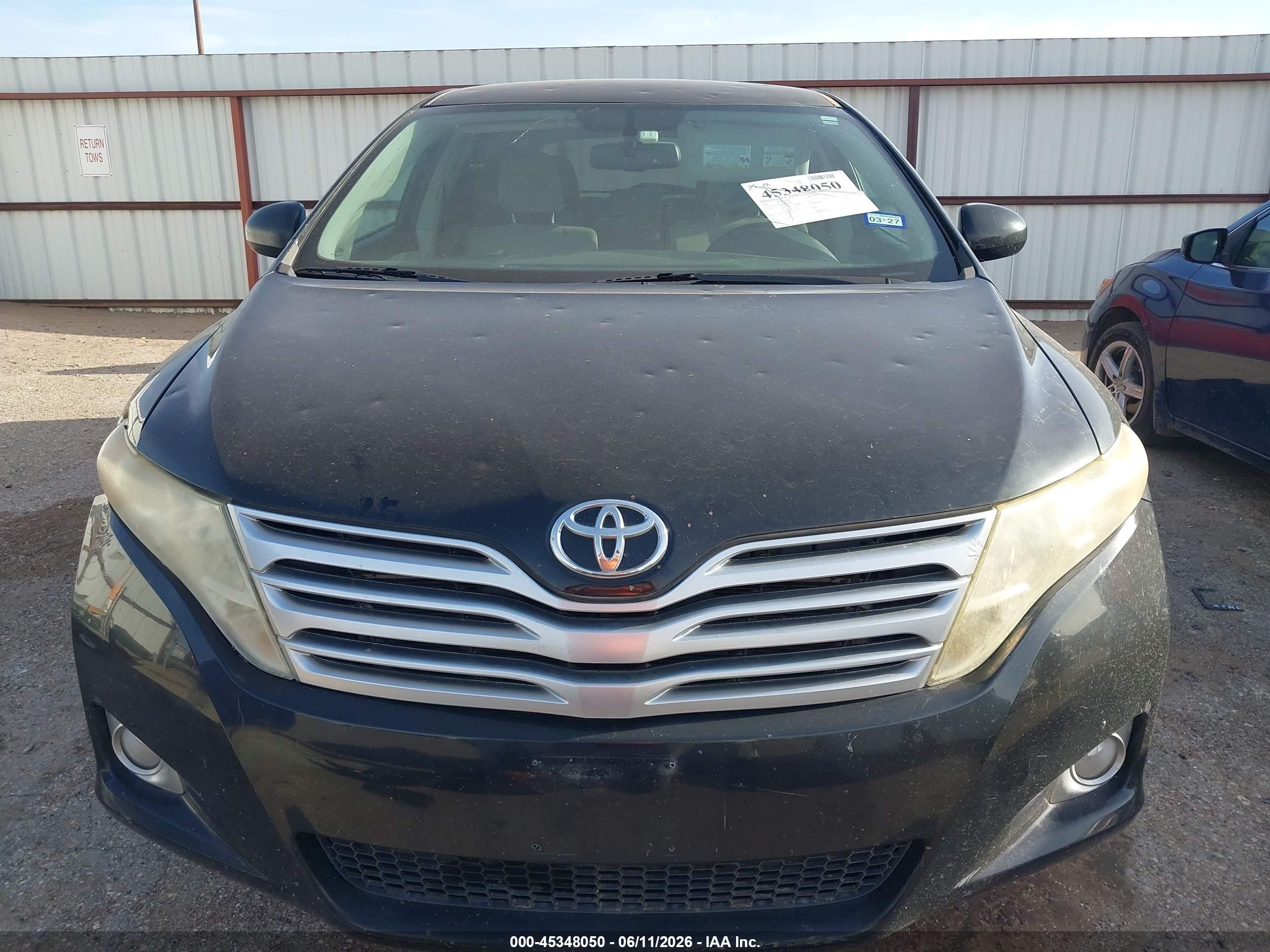 2012 Toyota Venza Le Black vin: 4T3ZA3BB9CU057883