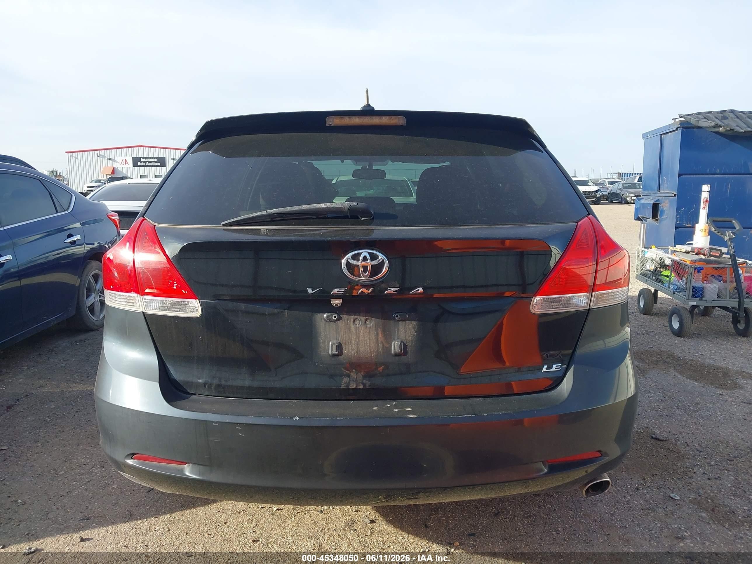 2012 Toyota Venza Le Black vin: 4T3ZA3BB9CU057883