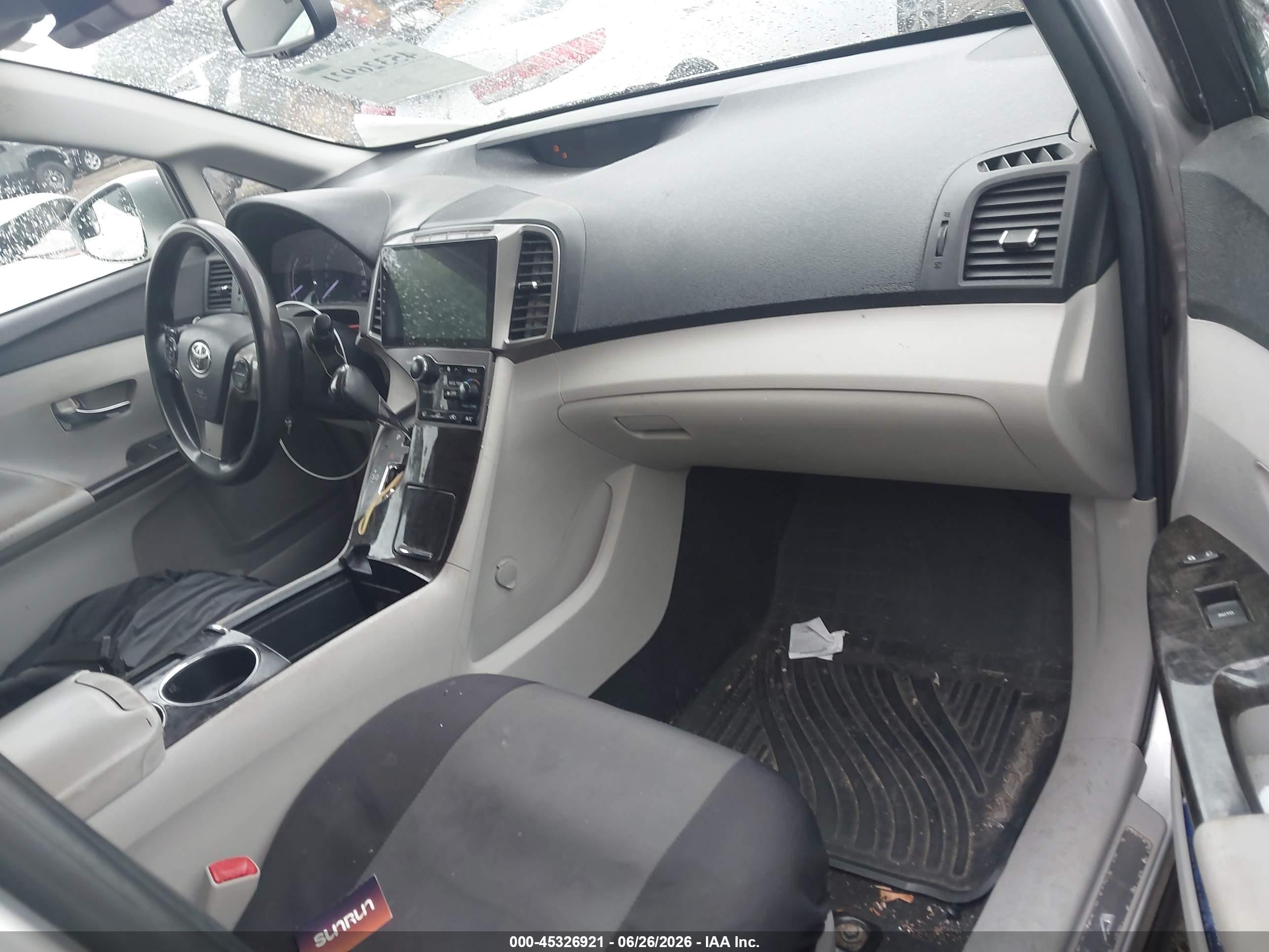 2013 Toyota Venza Le Silver vin: 4T3ZA3BB9DU074698
