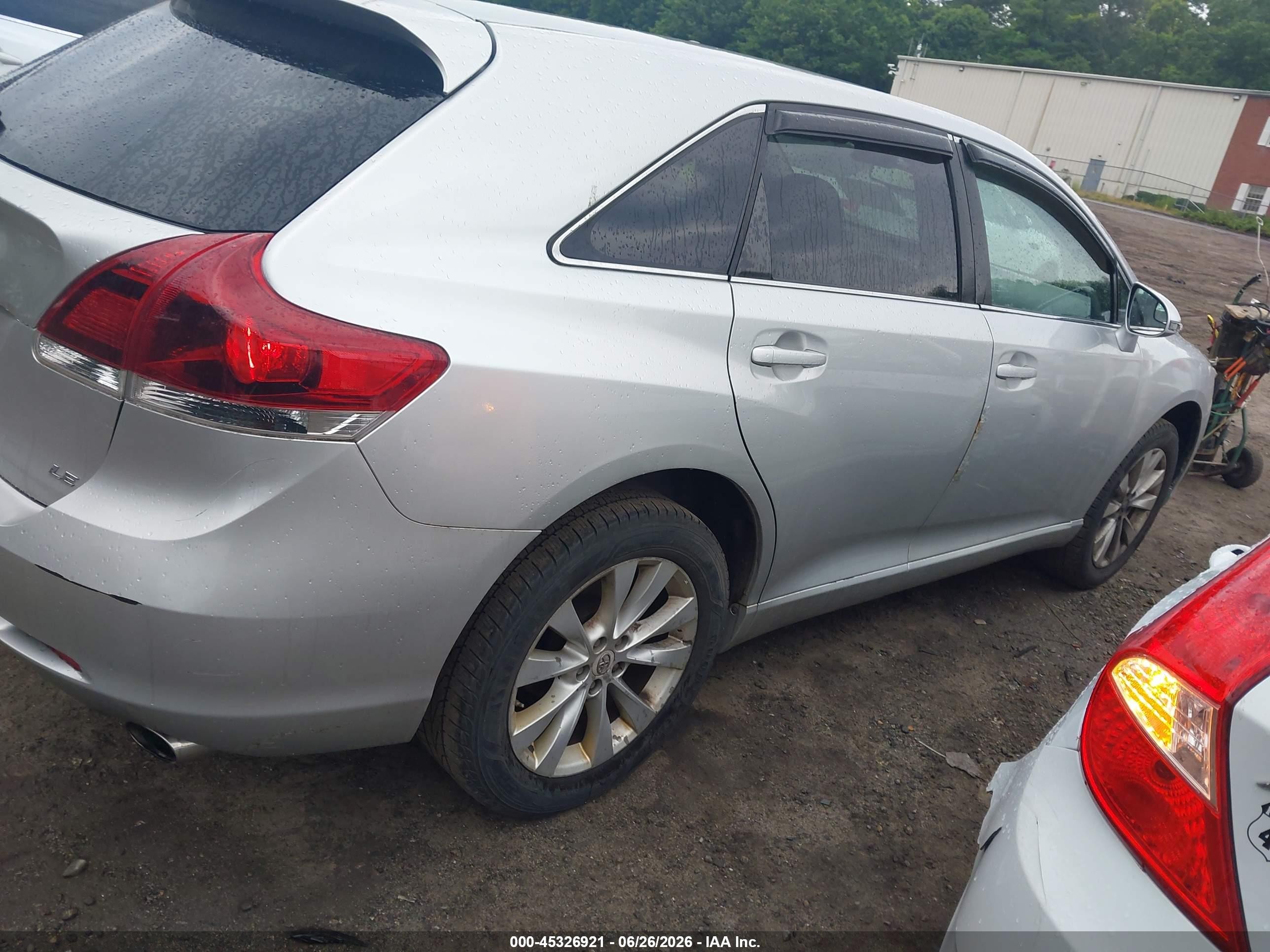 2013 Toyota Venza Le Silver vin: 4T3ZA3BB9DU074698