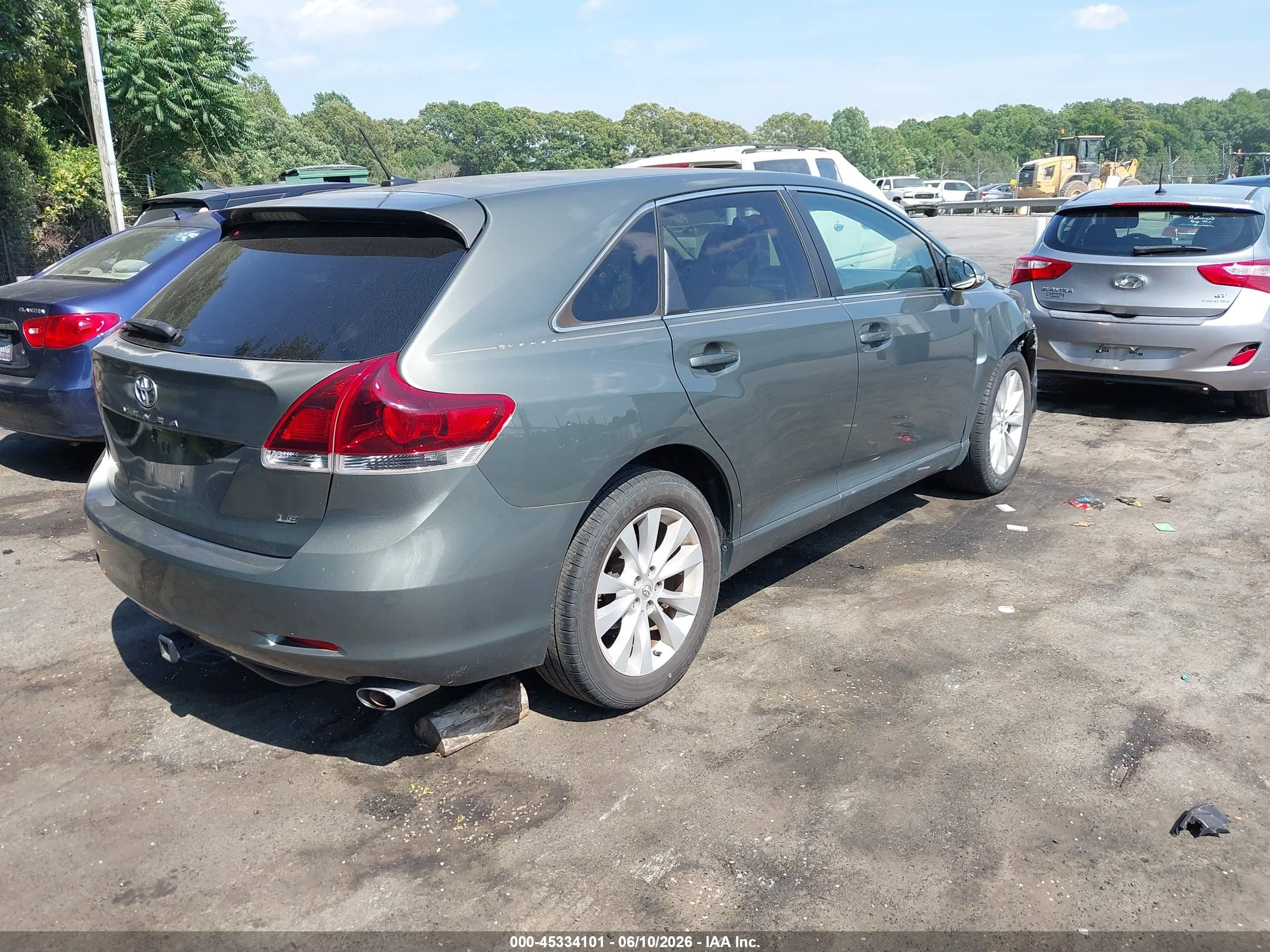 2013 Toyota Venza Le Gray vin: 4T3ZA3BB9DU077617