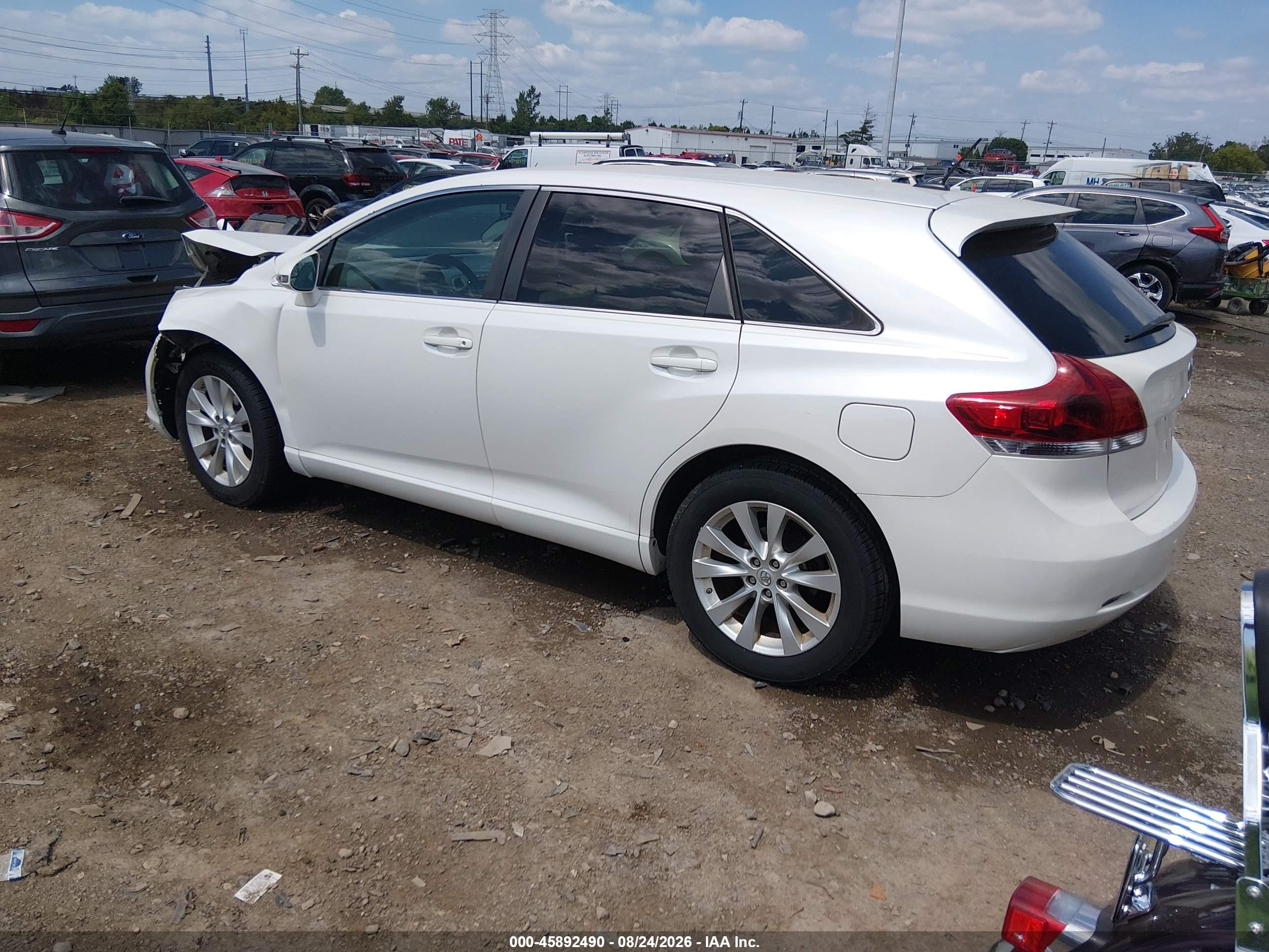 2014 Toyota Venza Le White vin: 4T3ZA3BB9EU087291
