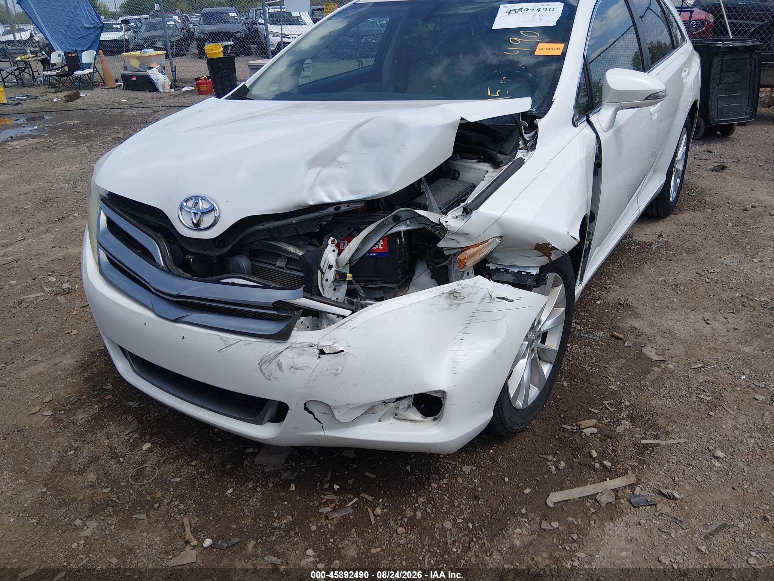 2014 Toyota Venza Le White vin: 4T3ZA3BB9EU087291
