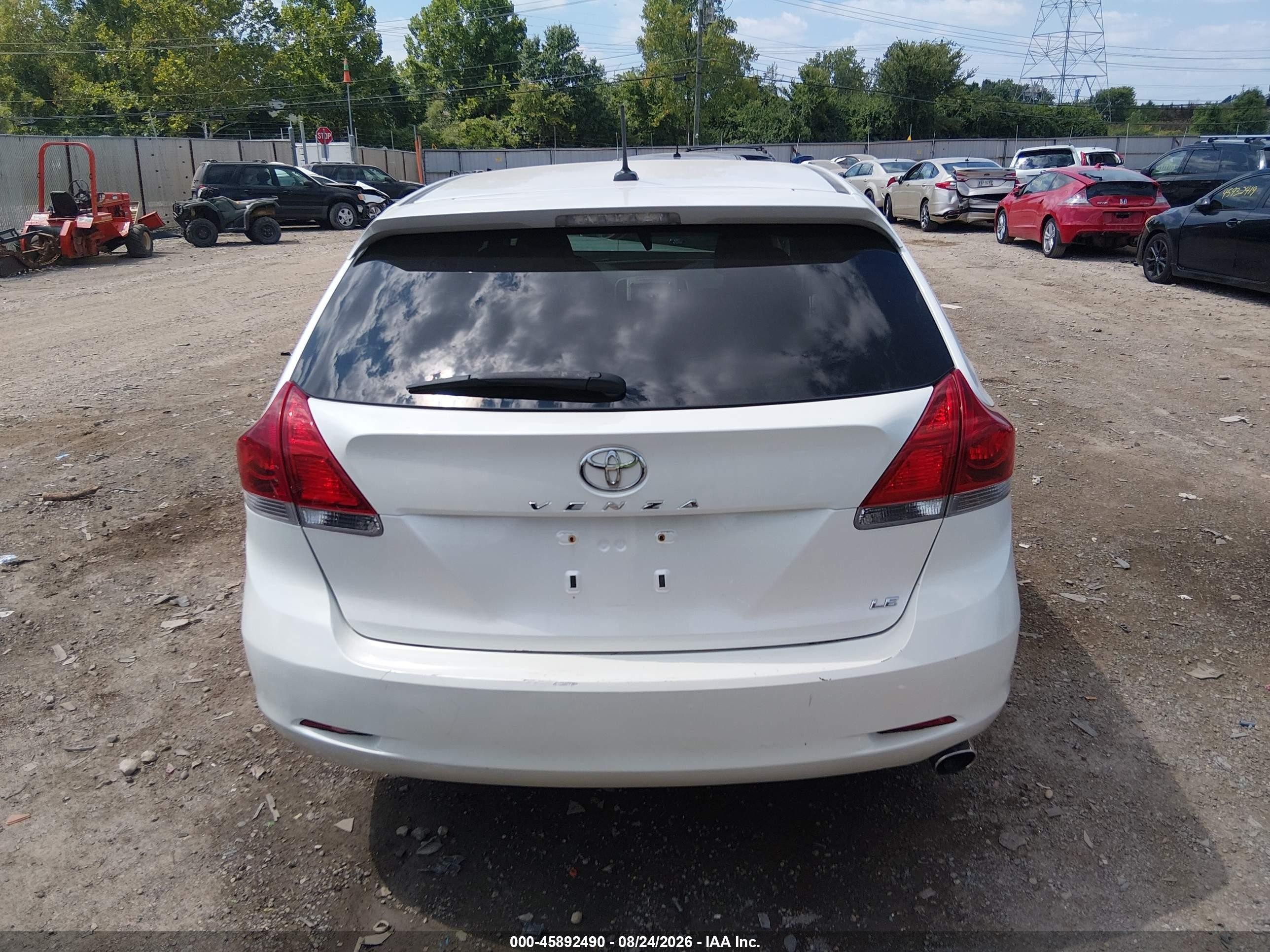 2014 Toyota Venza Le White vin: 4T3ZA3BB9EU087291