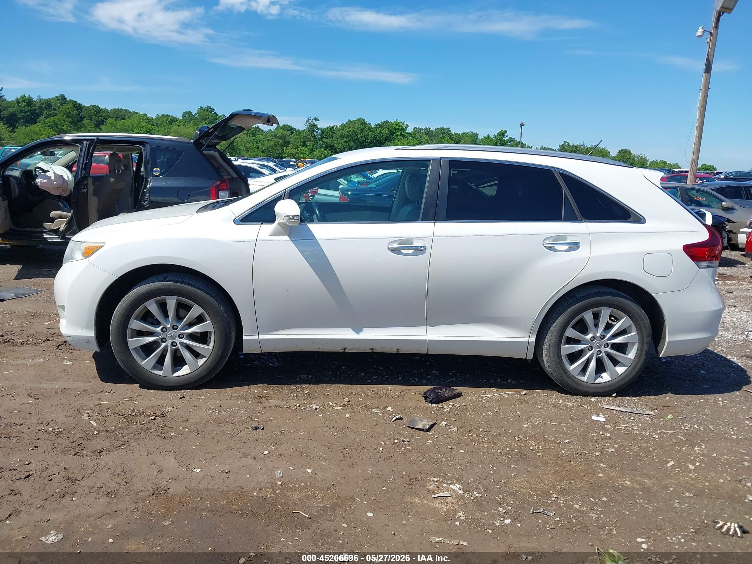 2015 Toyota Venza Le/xle White vin: 4T3ZA3BB9FU095313