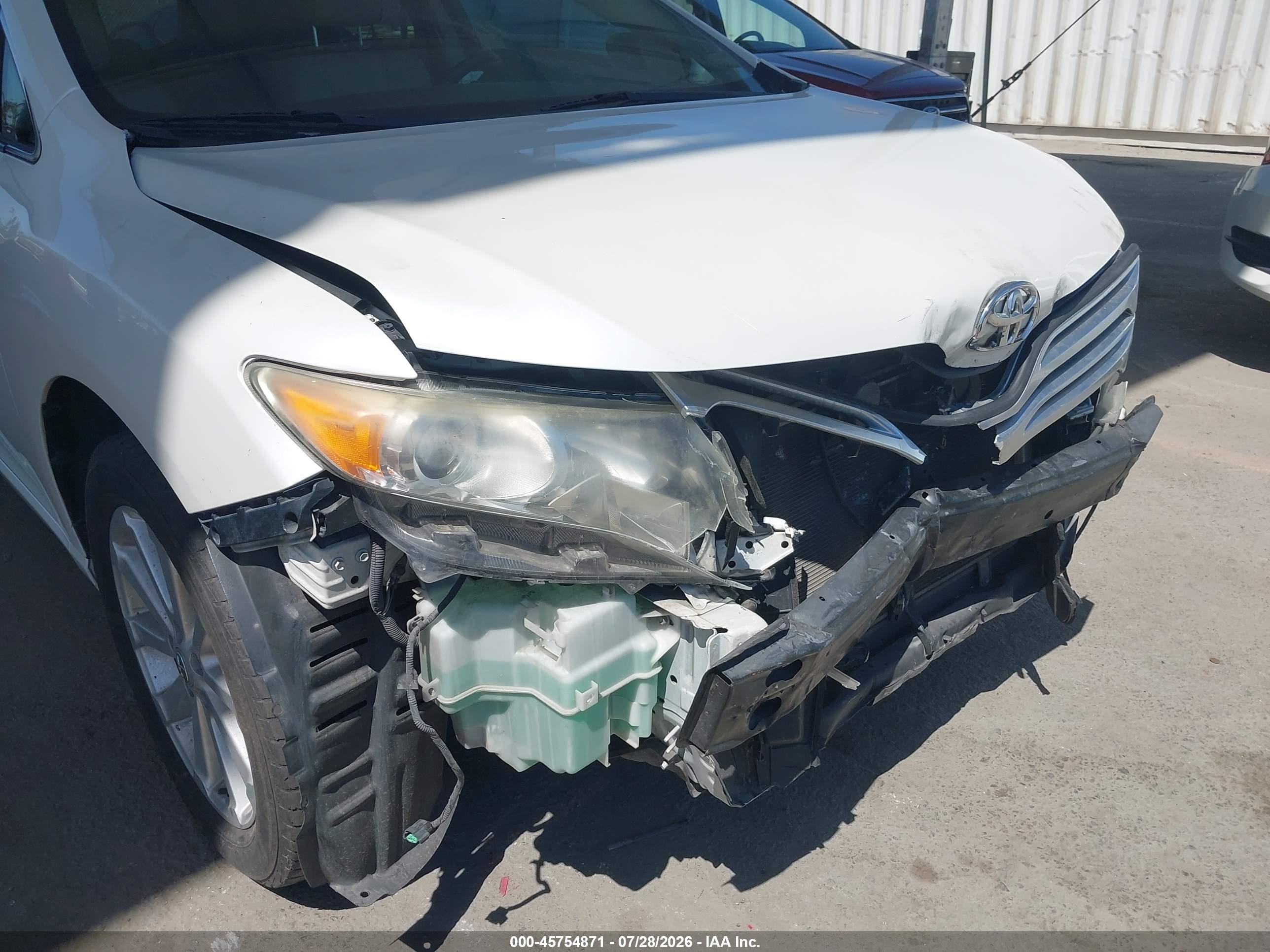 2012 Toyota Venza Xle White vin: 4T3ZA3BBXCU057455