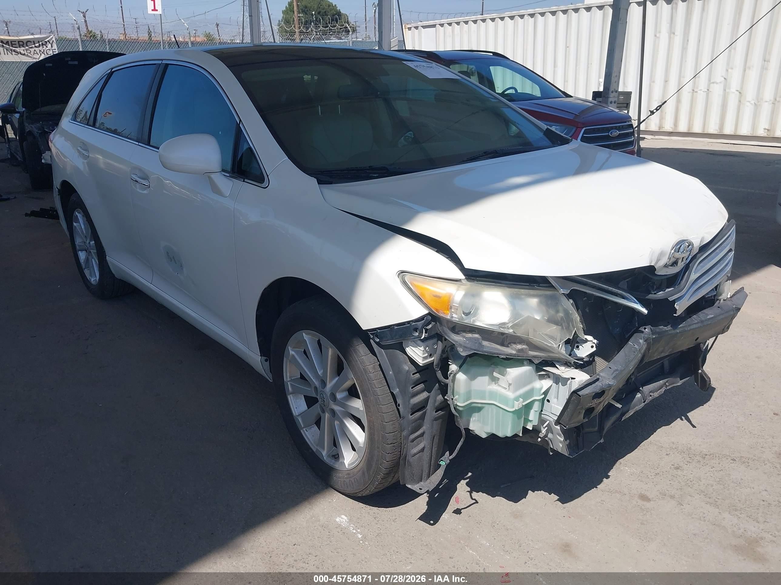 2012 Toyota Venza Xle White vin: 4T3ZA3BBXCU057455