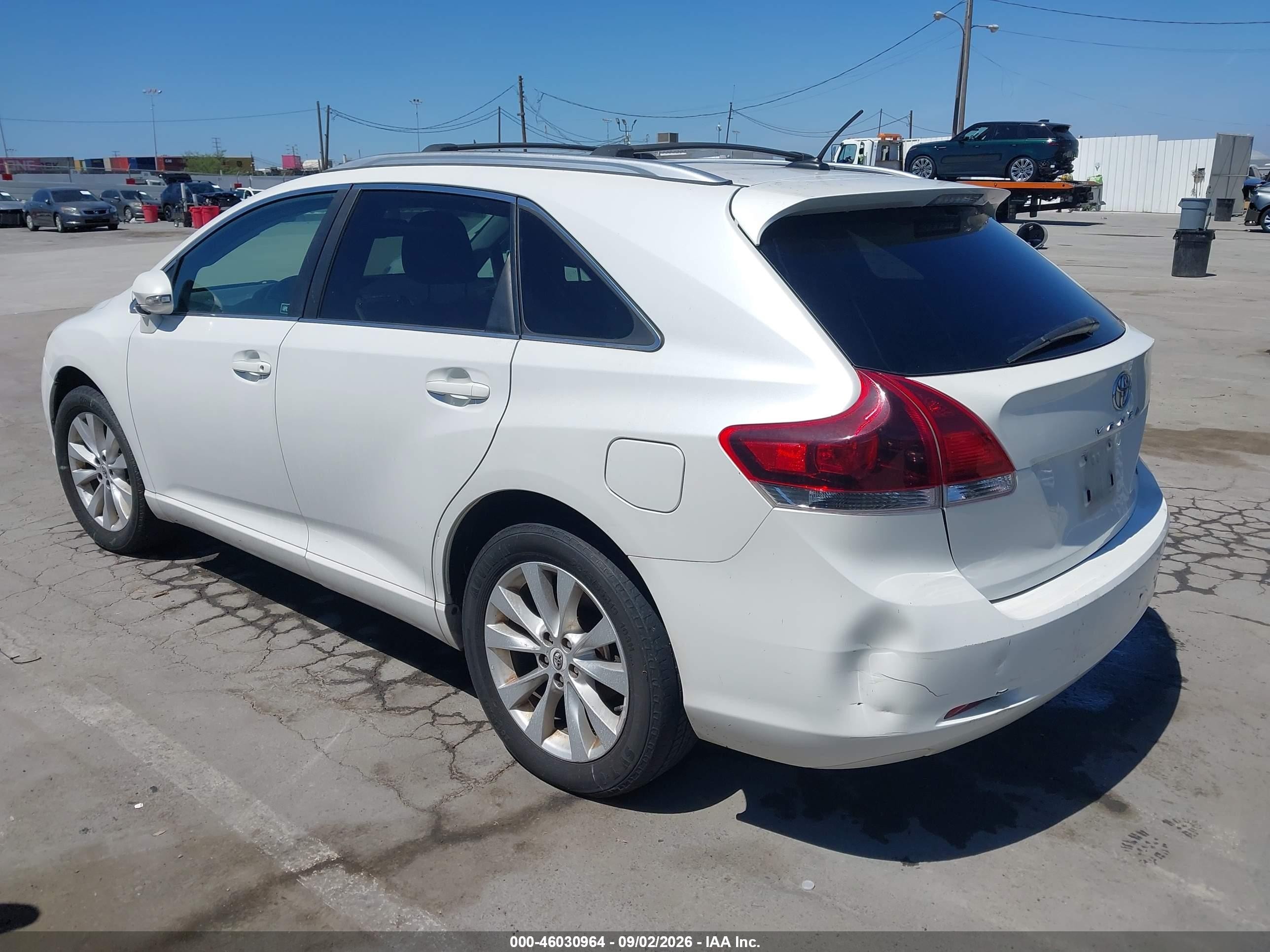 2013 Toyota Venza Le White vin: 4T3ZA3BBXDU072314