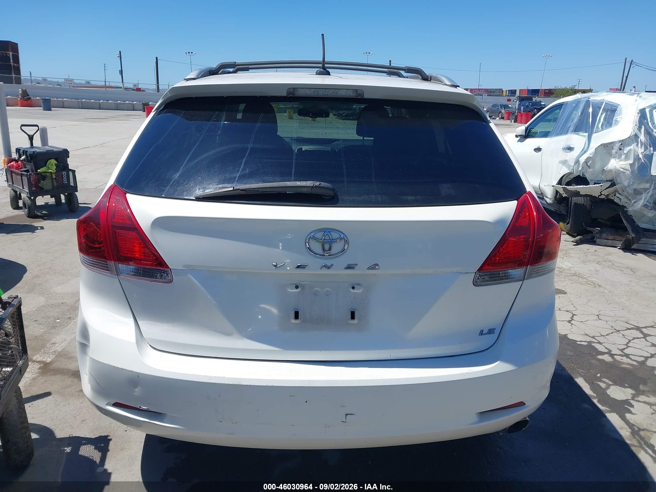 2013 Toyota Venza Le White vin: 4T3ZA3BBXDU072314