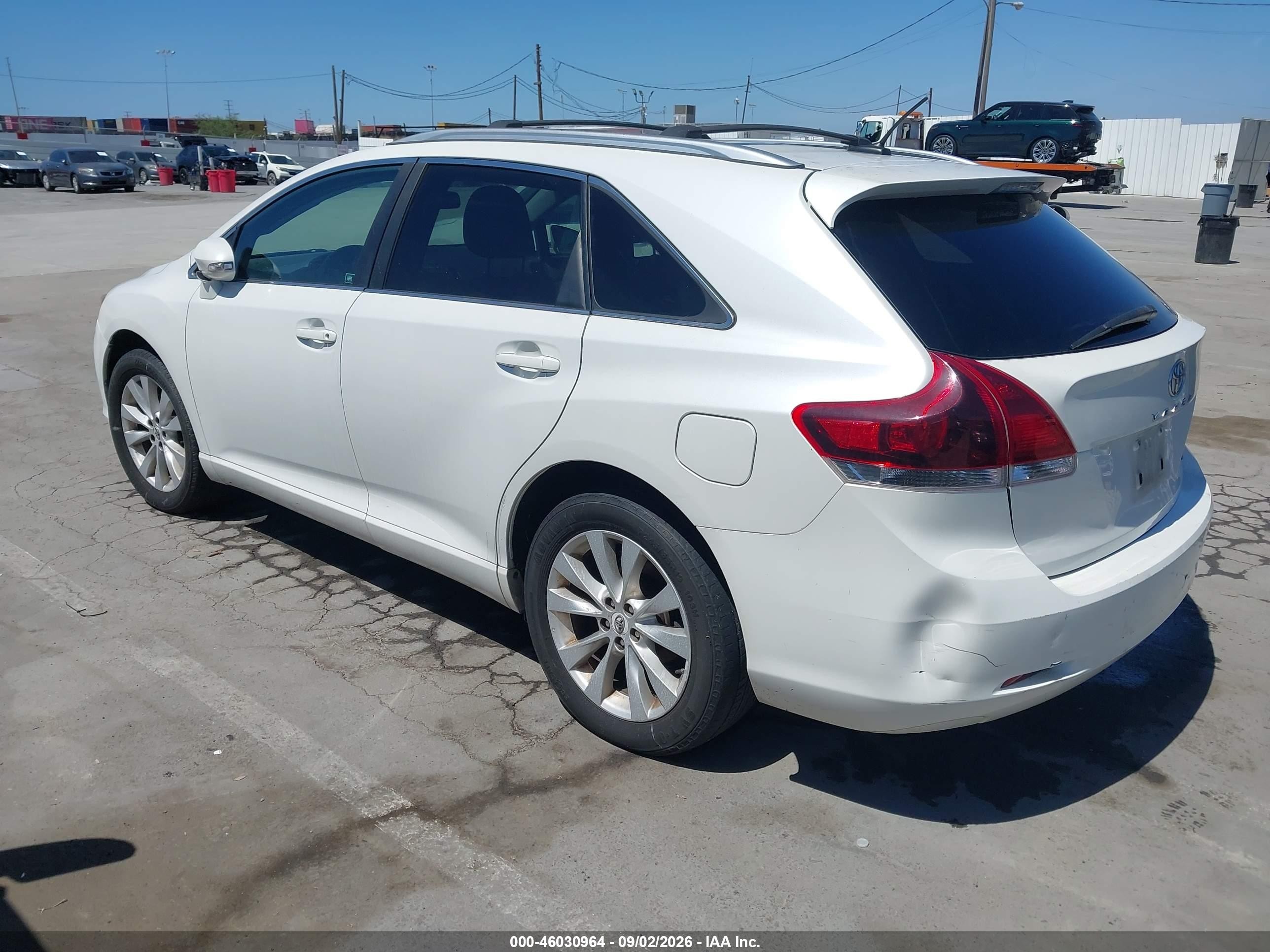 2013 Toyota Venza Le White vin: 4T3ZA3BBXDU072314