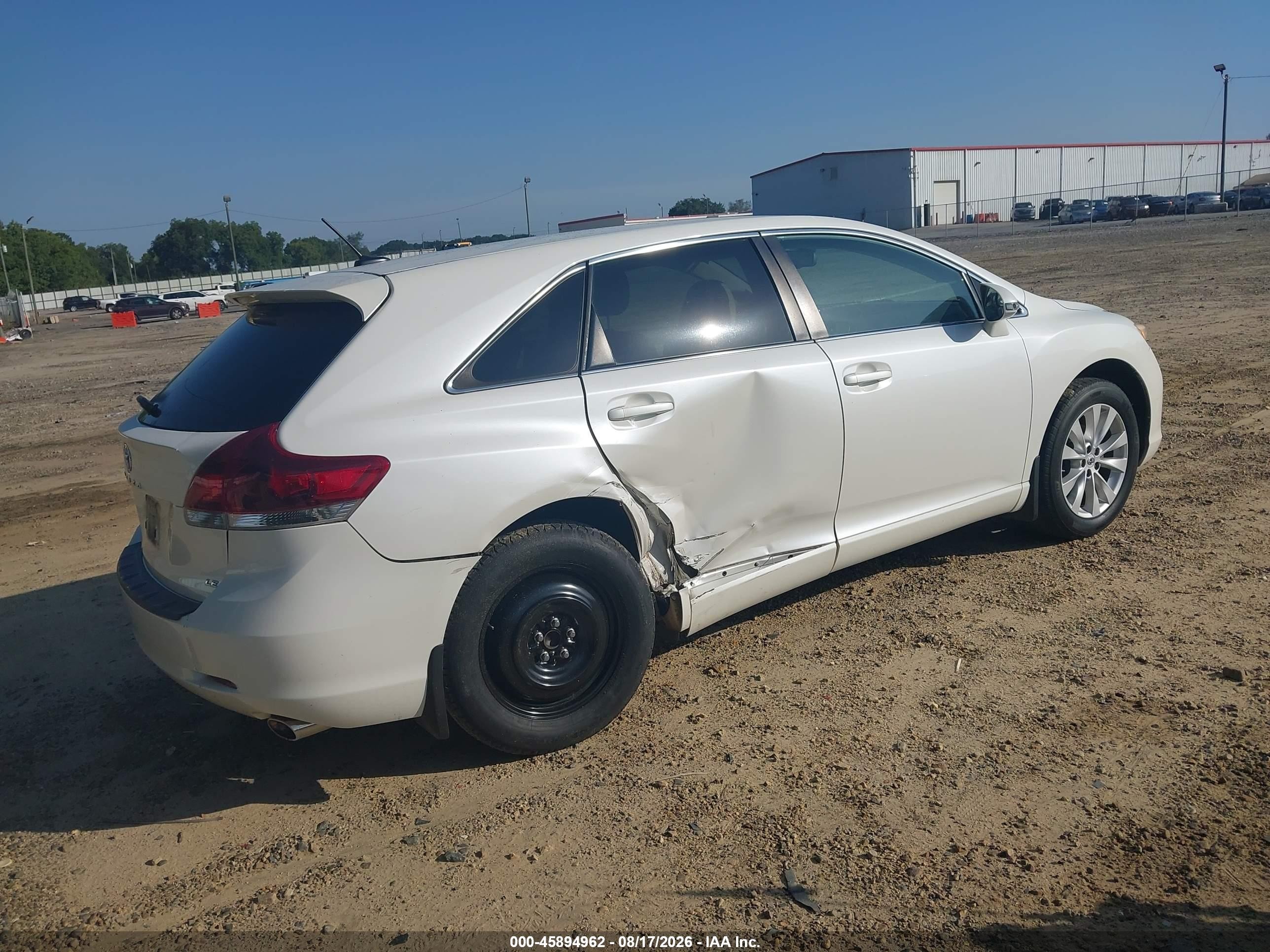 2013 Toyota Venza Le White vin: 4T3ZA3BBXDU073088